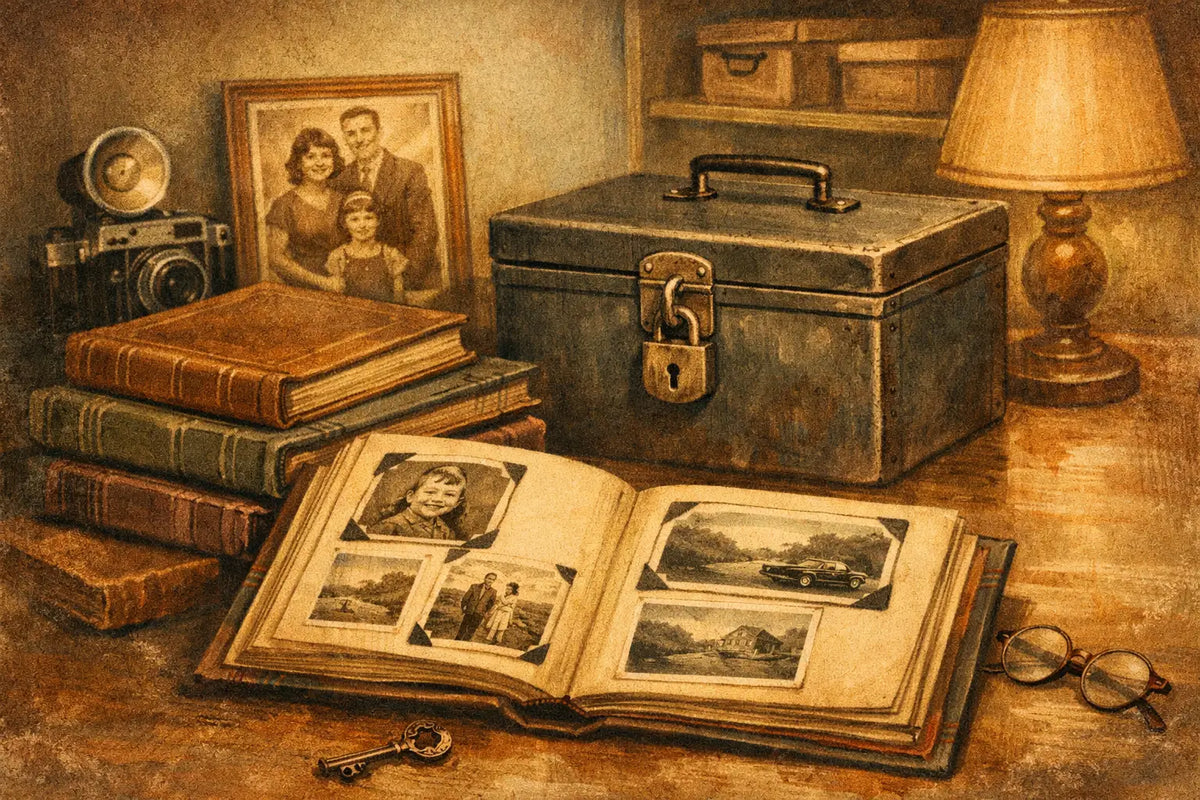 Alte Fotoalben sicher aufbewahren zu Hause