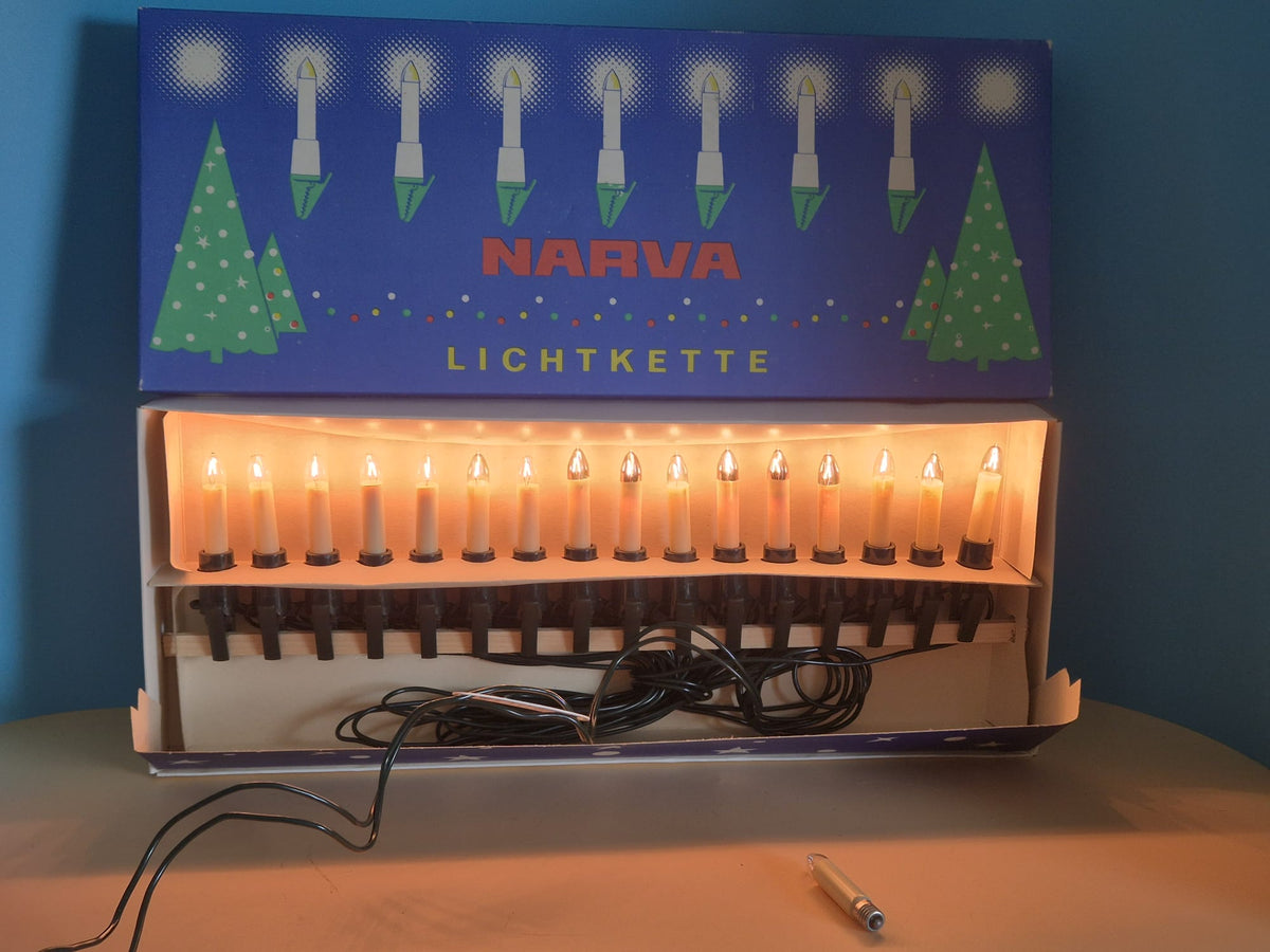 NARVA DDR Weihnachtsbaum-Lichterkette – 16 Kerzen – 220 V – OVP