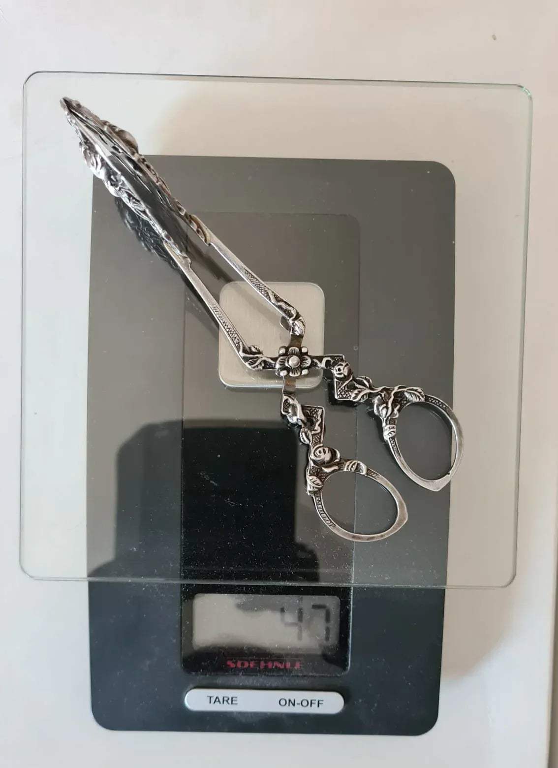 Alte Gebäckzange Hildesheimer Rose Kaufmann & Ludwig 800er Silber