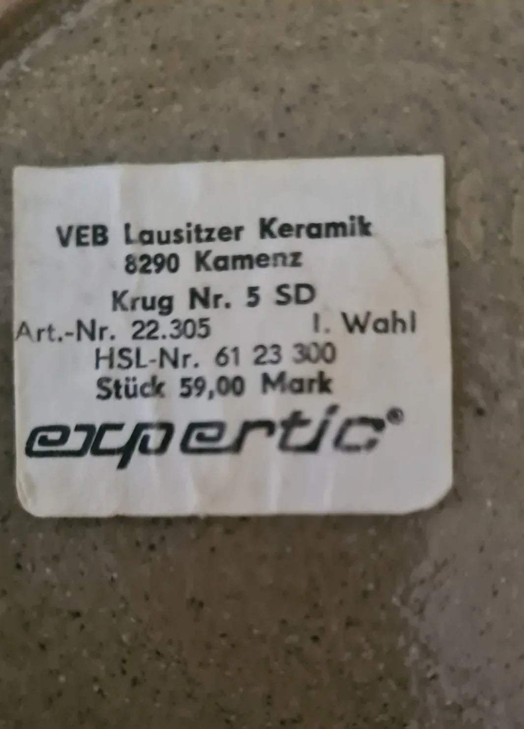 Vintage Vase XXL Henkelkrug VEB Lausitzer Keramik 1. Wahl