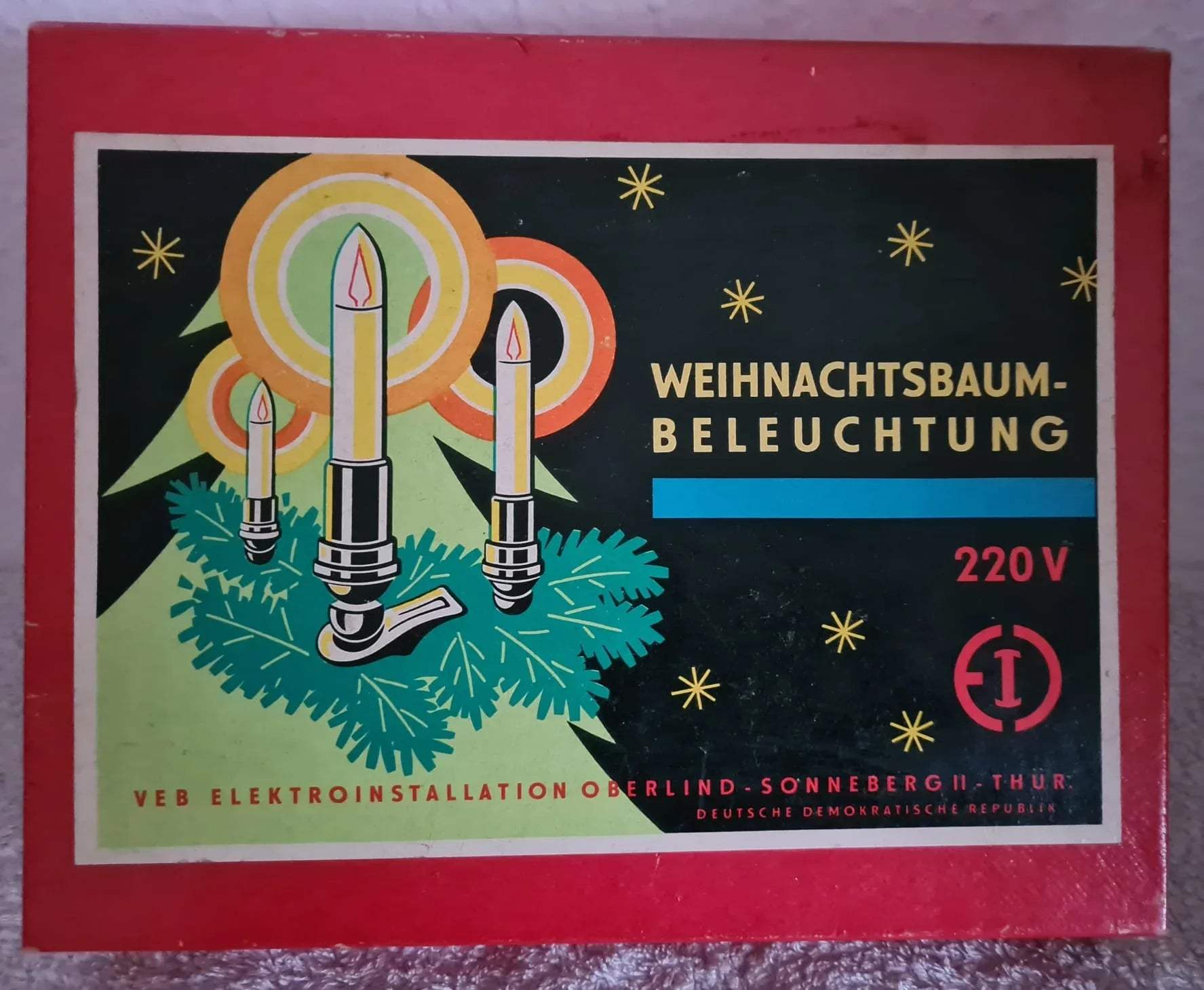 DDR Weihnachtsbaumbeleuchtung Lichterkette / Weihnachten