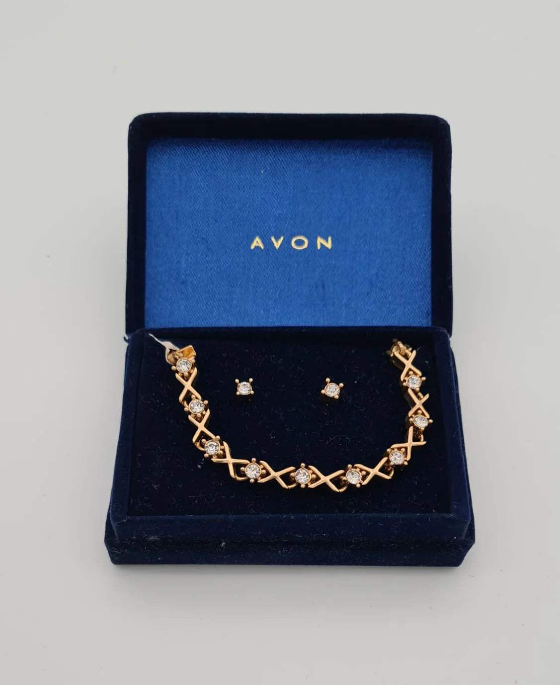 Vintage Halskette mit Ohrringen von Avon vergoldet