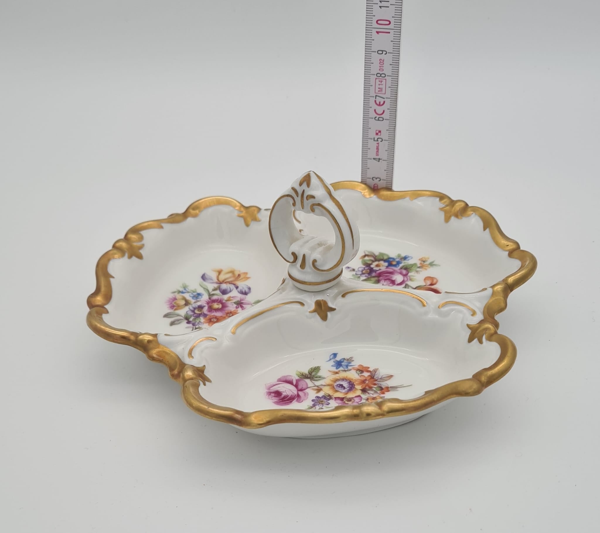 3-teilige Servierschale Reichenbacher Porzellan Schale mit Griff