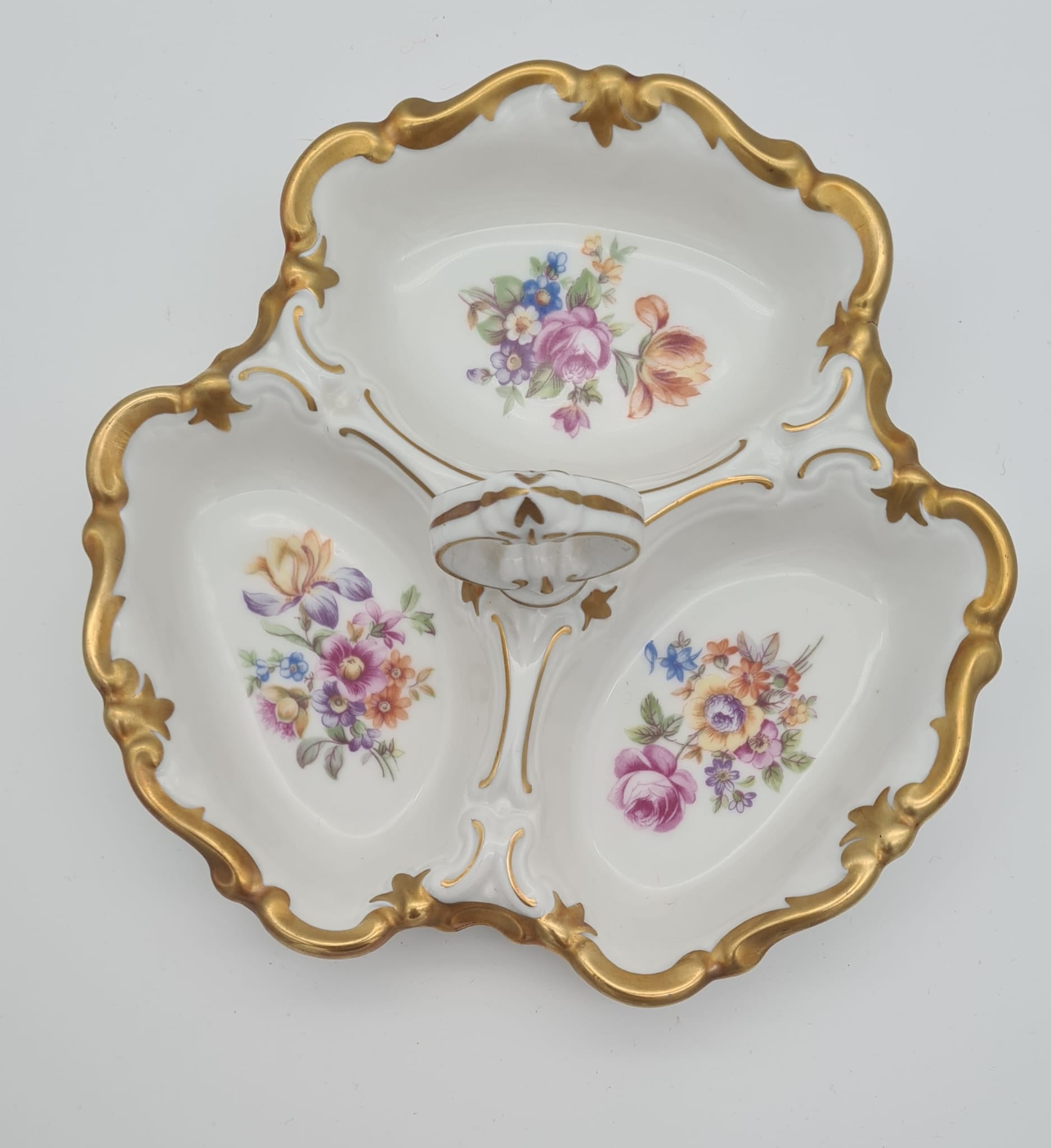 3-teilige Servierschale Reichenbacher Porzellan Schale mit Griff