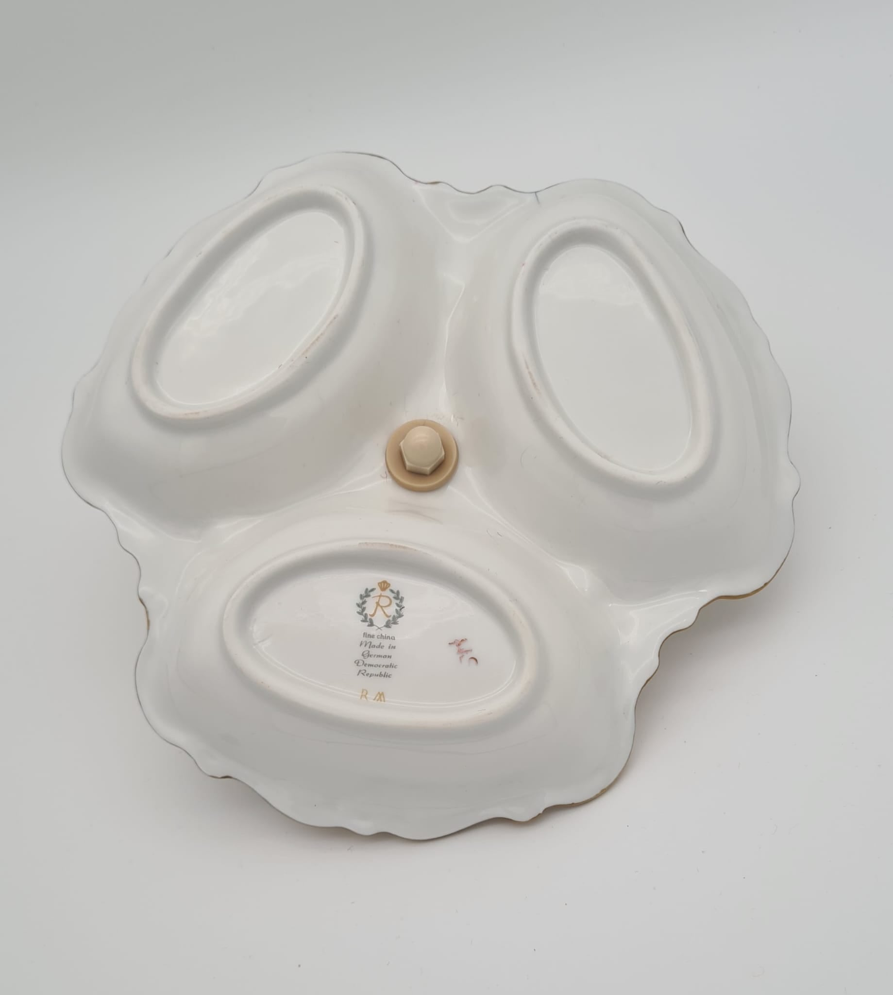 3-teilige Servierschale Reichenbacher Porzellan Schale mit Griff