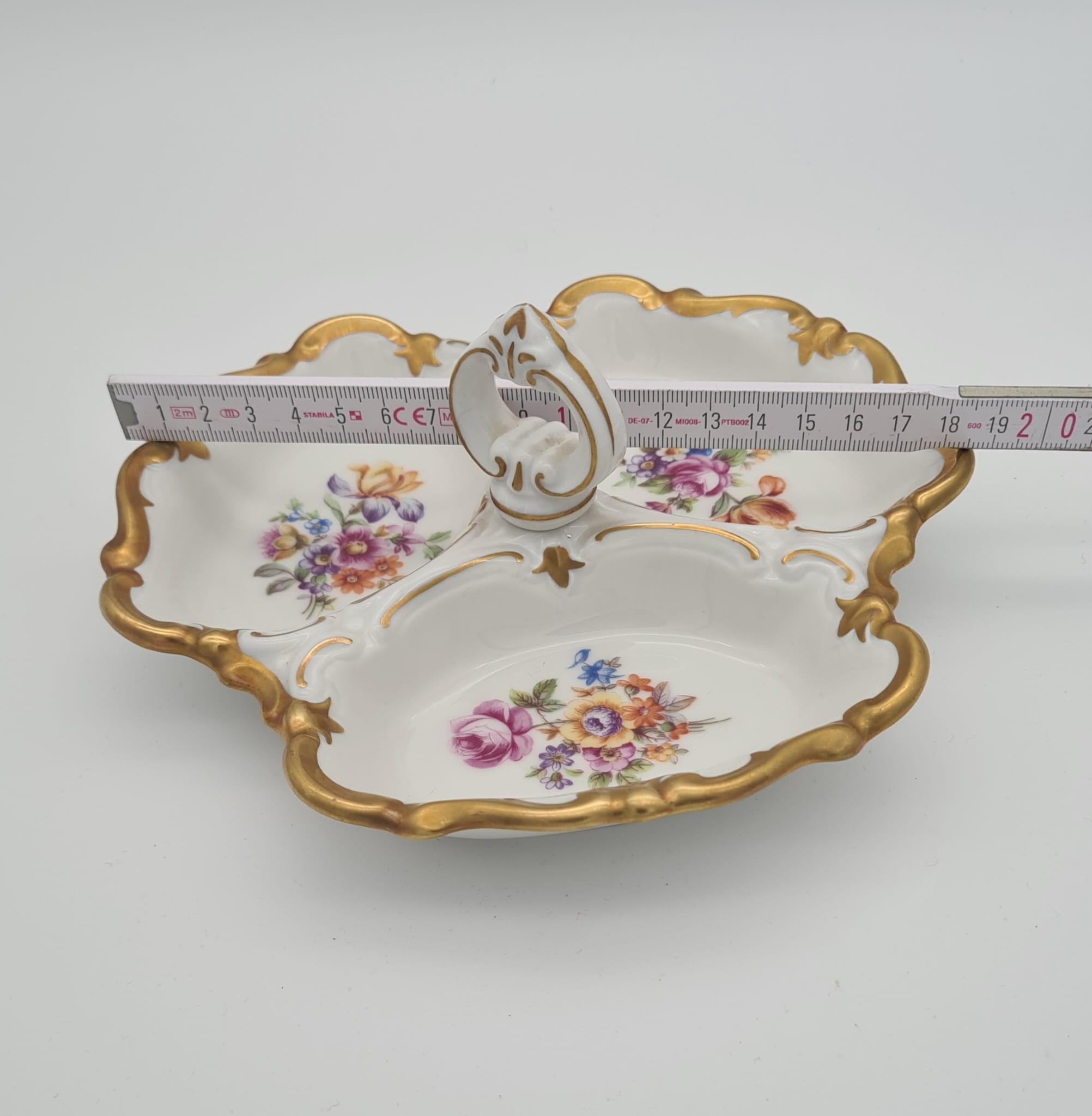 3-teilige Servierschale Reichenbacher Porzellan Schale mit Griff