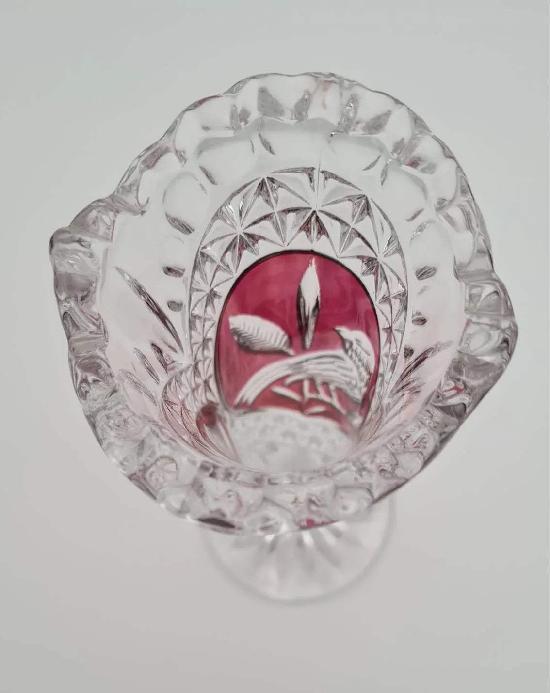 Bleikristall Vase Hofbauer Byrdes Ruby, Kristall Glas Blumenvase