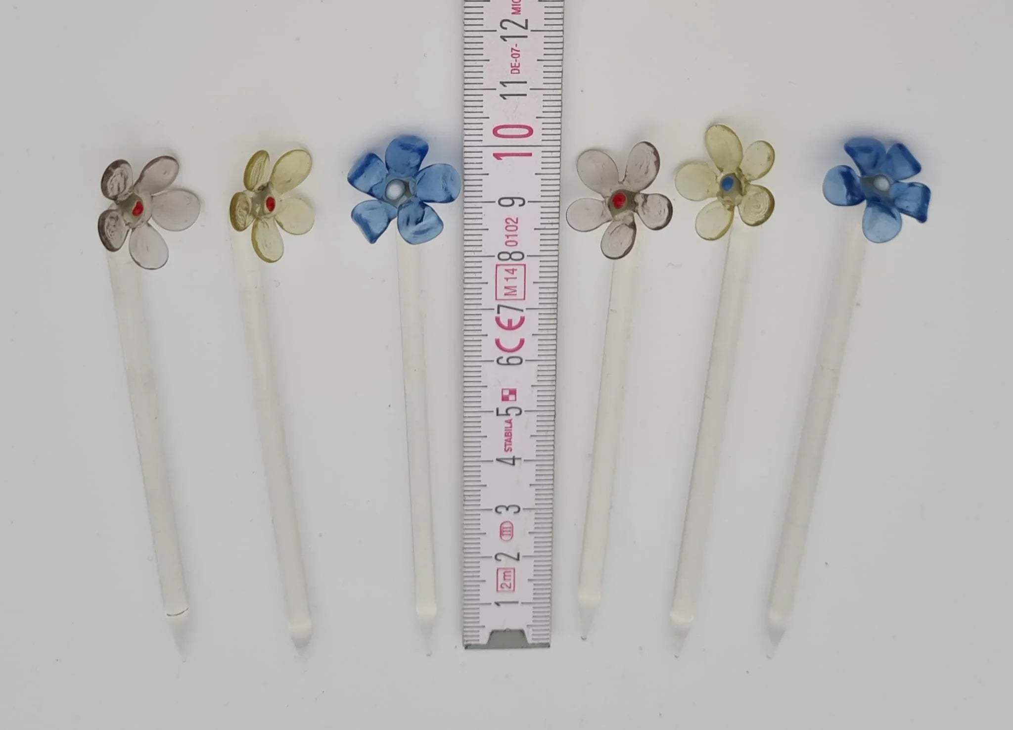 Cocktail-Spieße Lauscha Glas Blumen