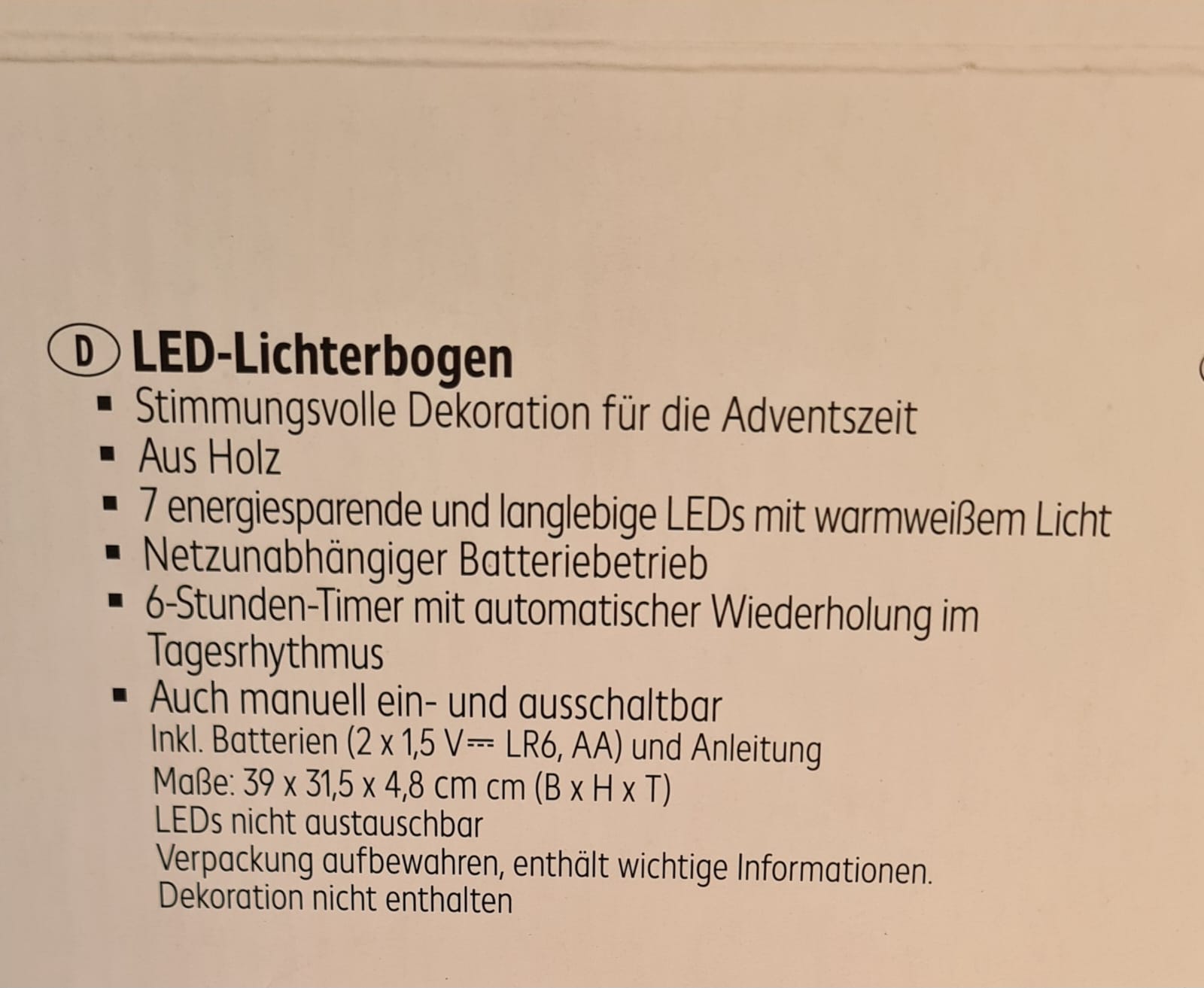 LED-Lichterbogen, Holzleuchter, Stimmungslichterbogen Weihnachtsdekoration
