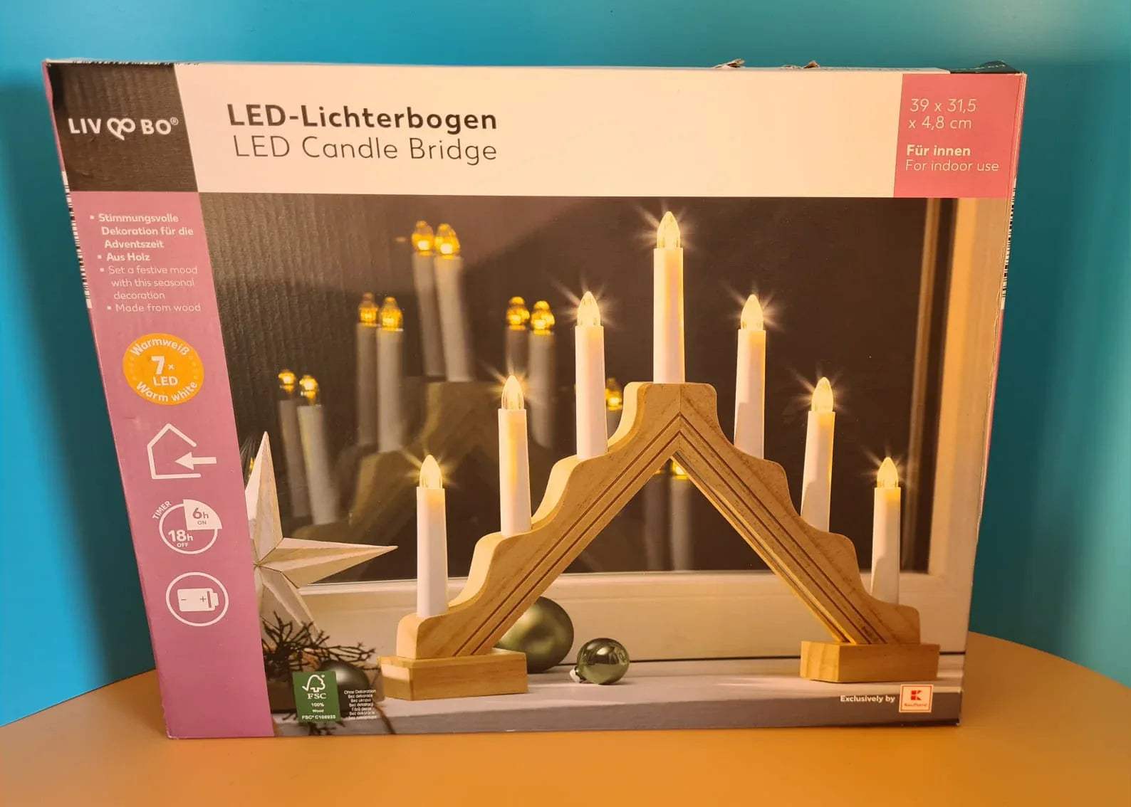 LED-Lichterbogen, Holzleuchter, Stimmungslichterbogen Weihnachtsdekoration