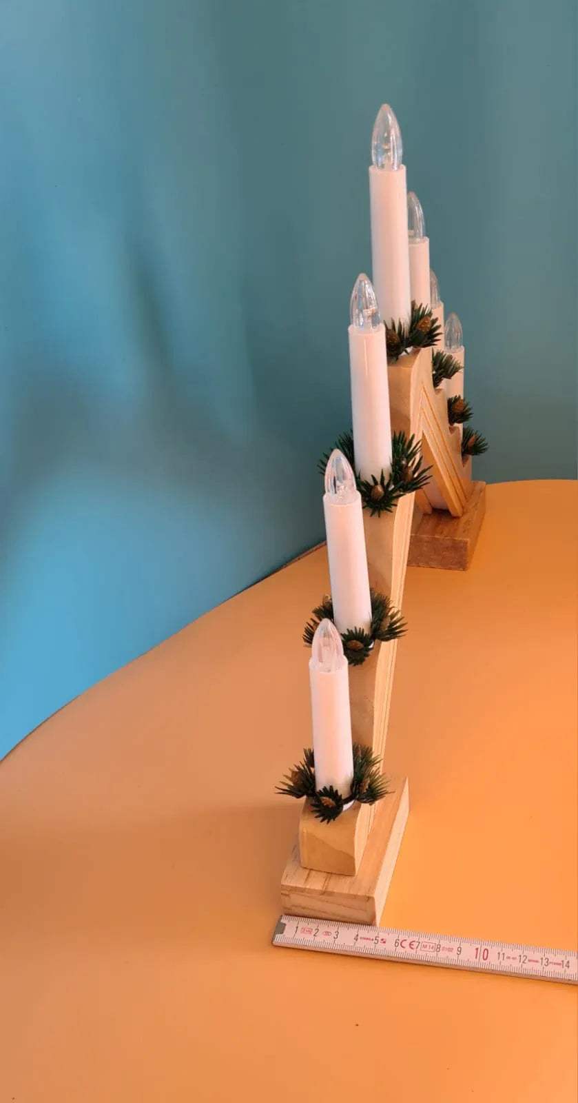LED-Lichterbogen, Holzleuchter, Stimmungslichterbogen Weihnachtsdekoration