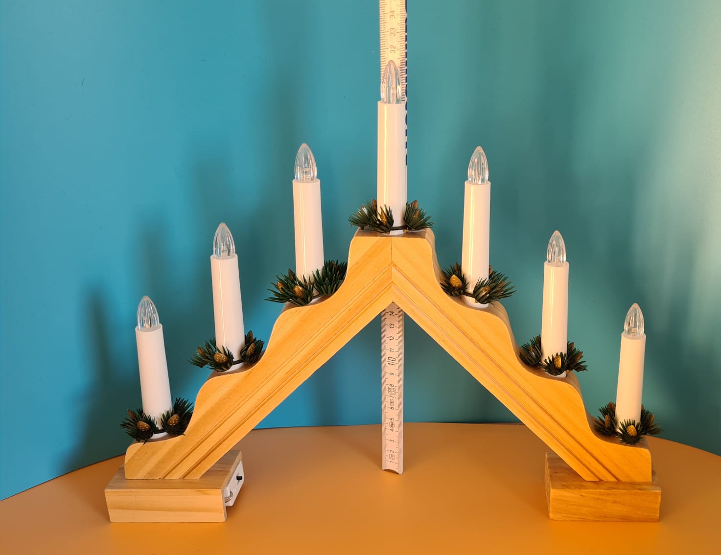 LED-Lichterbogen, Holzleuchter, Stimmungslichterbogen Weihnachtsdekoration