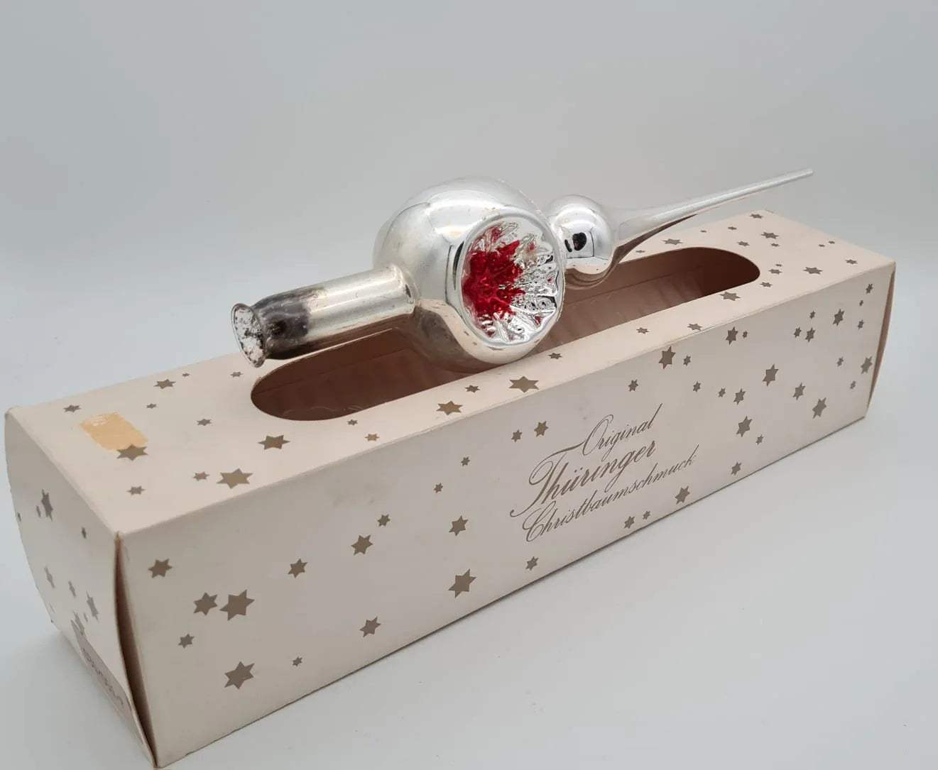 Vintage Weihnachtsbaumspitze Original Thüringer Christbaumschmuck