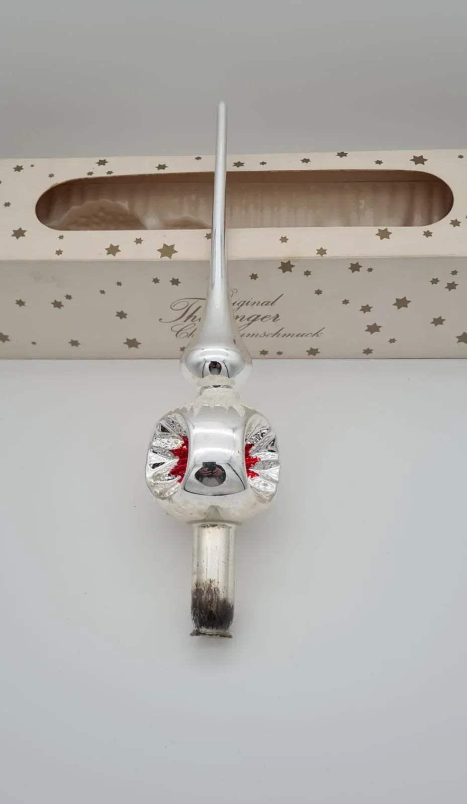 Vintage Weihnachtsbaumspitze Original Thüringer Christbaumschmuck