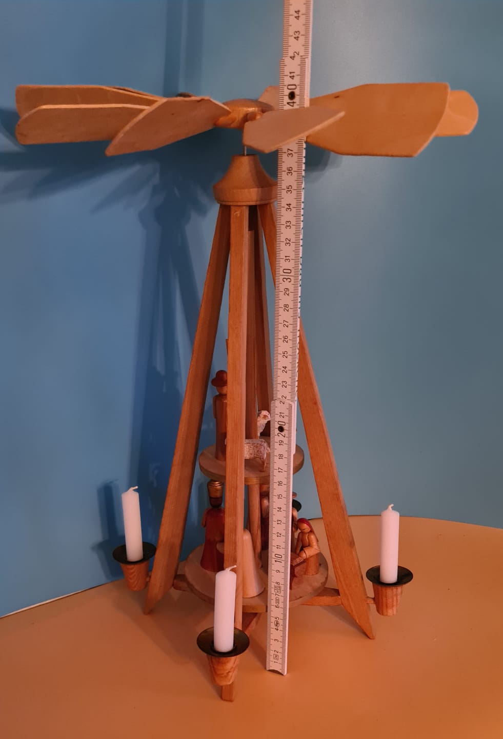 Alte erzgebirgische Weihnachtspyramide Kunstgewerbe Geschwister Schreiter