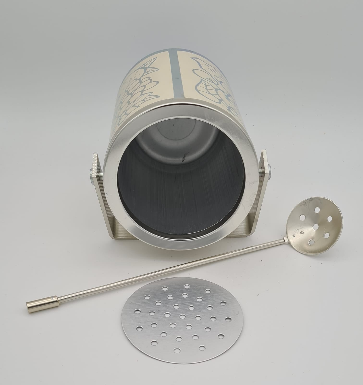 DDR Eiskübel mit Eislöffel, Eisbehälter, Eisbecher