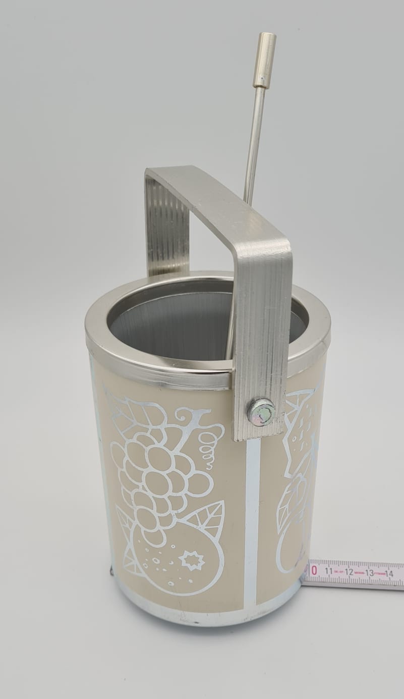 DDR Eiskübel mit Eislöffel, Eisbehälter, Eisbecher