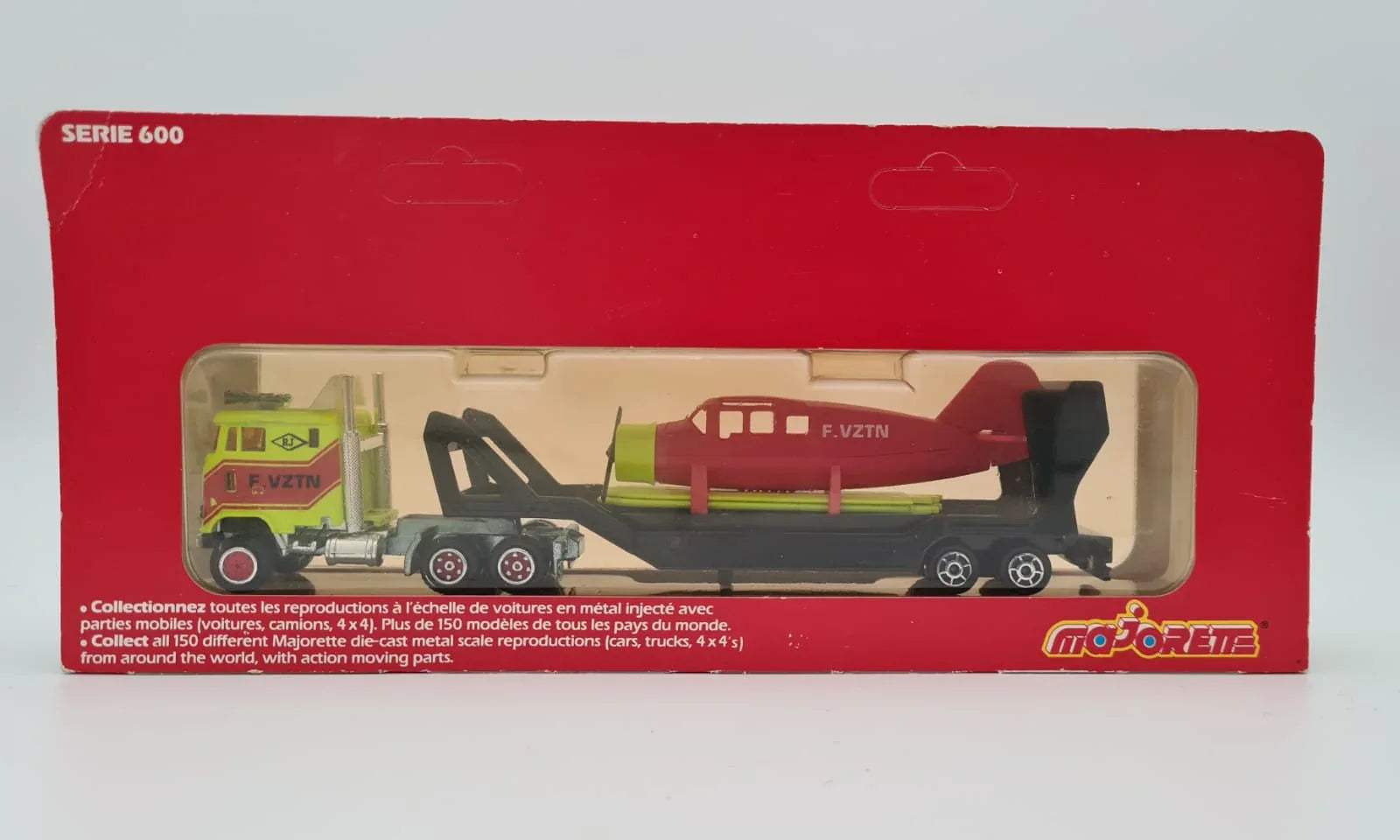 Vintage Majorette LKW mit Flugzeug - Transports Series 600