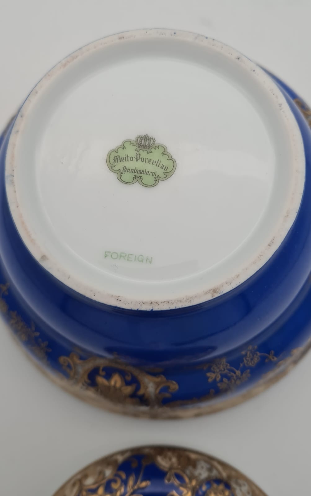 Deckeldose Meito Porzellan Japan handbemalt, Bonboniere