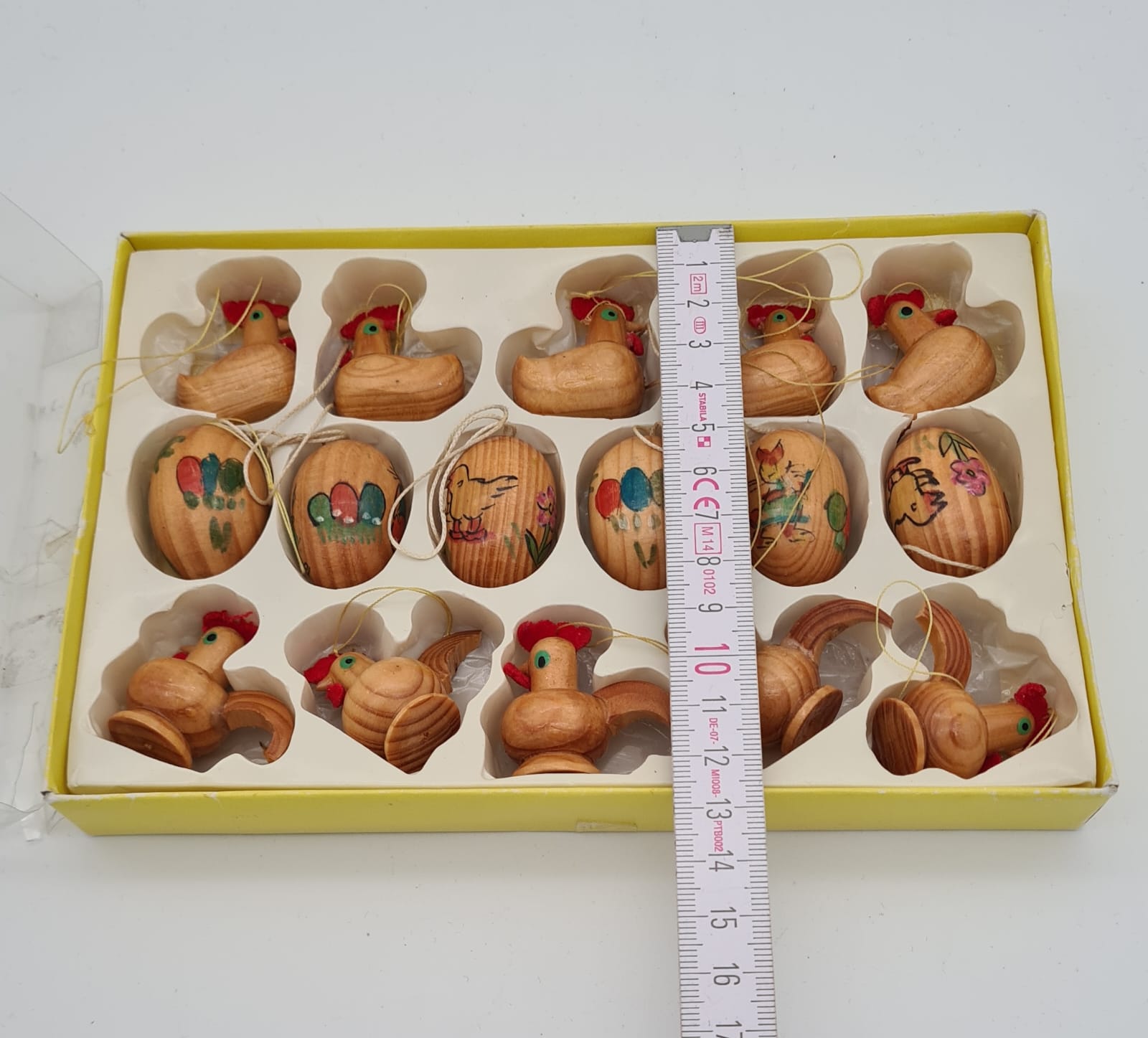 Osterstrauchanhänger aus Holz, Osterdekoration, 16x Osteranhänger