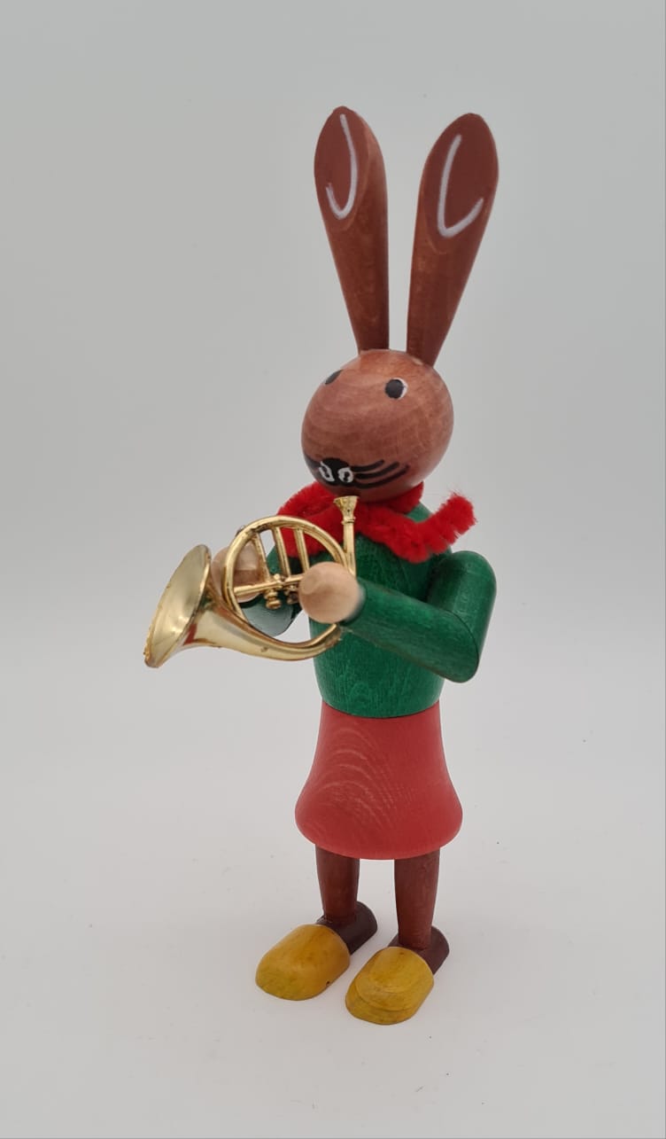 Osterhase mit Trompete, Osterdekoration