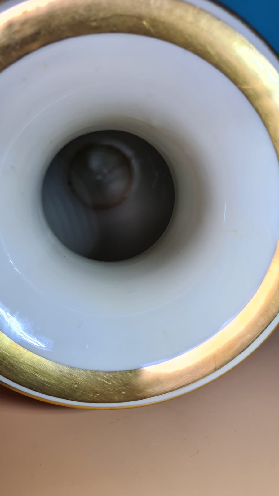 Vase Reichenbacher Porzellan 34 cm, Bauchvase, Blumenvase