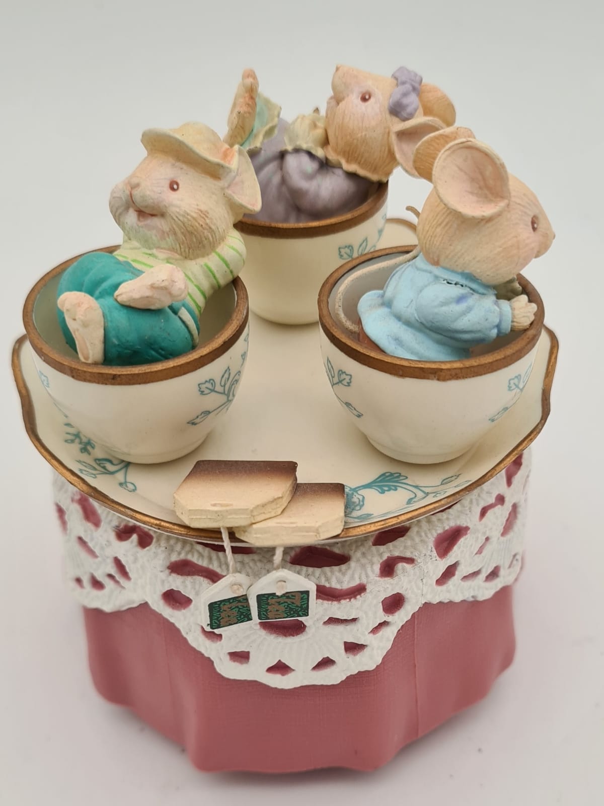 Spieluhr Enesco Tea for two, Mäuse in Tassen 1993