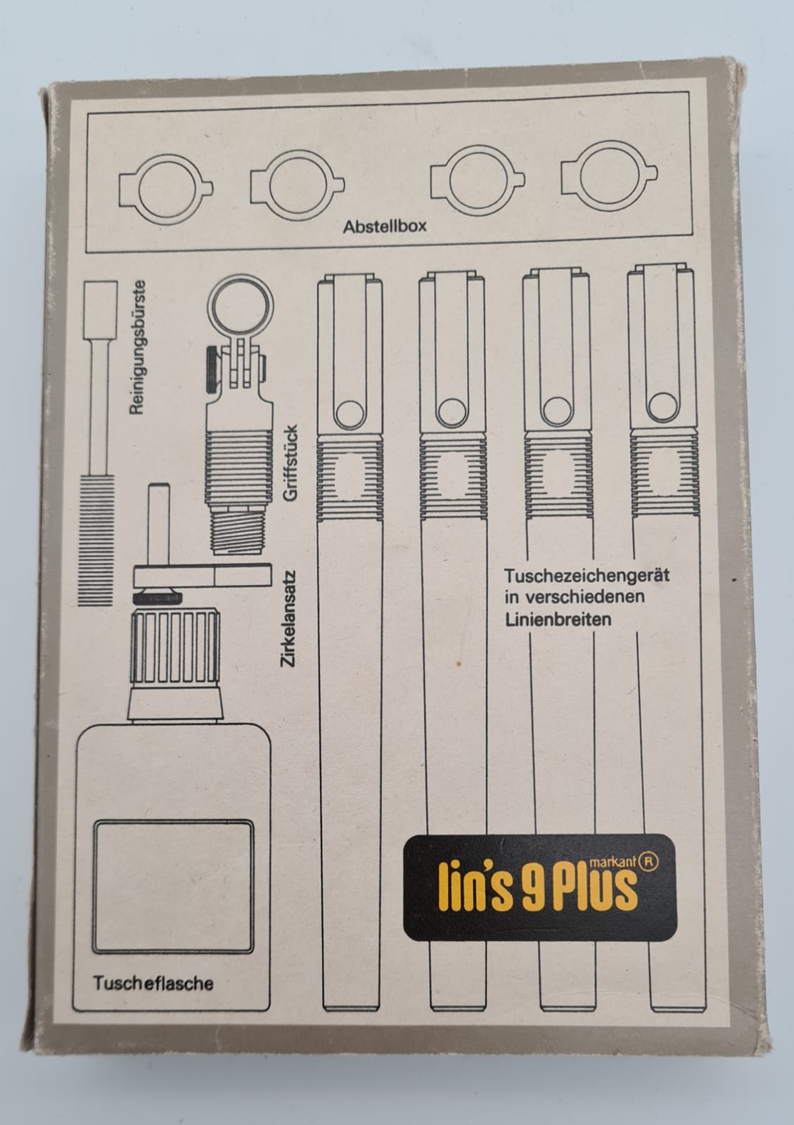 DDR Tuschezeichengerät lin's 9 Plus markant, Zeichengeräte