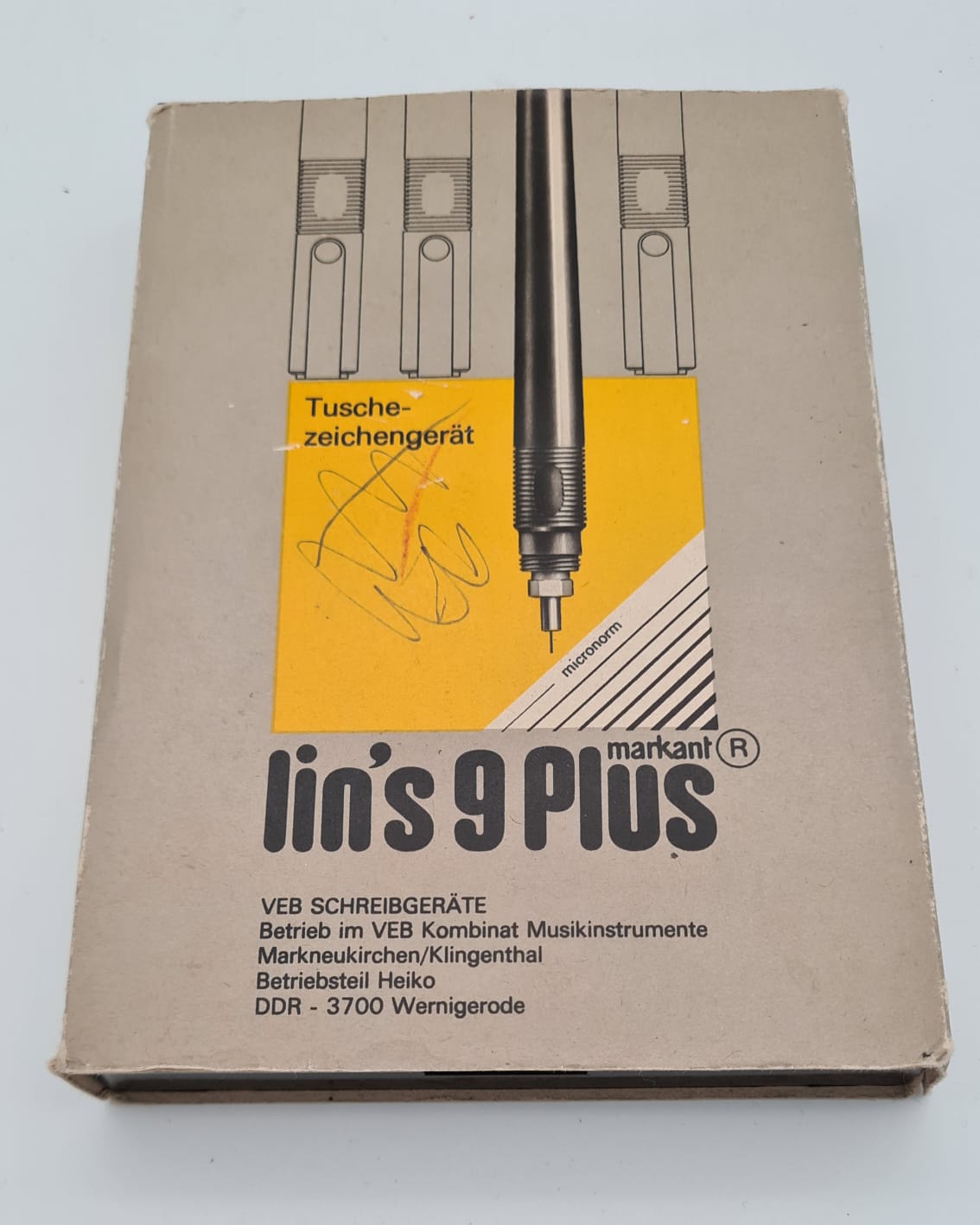 DDR Tuschezeichengerät lin's 9 Plus markant, Zeichengeräte