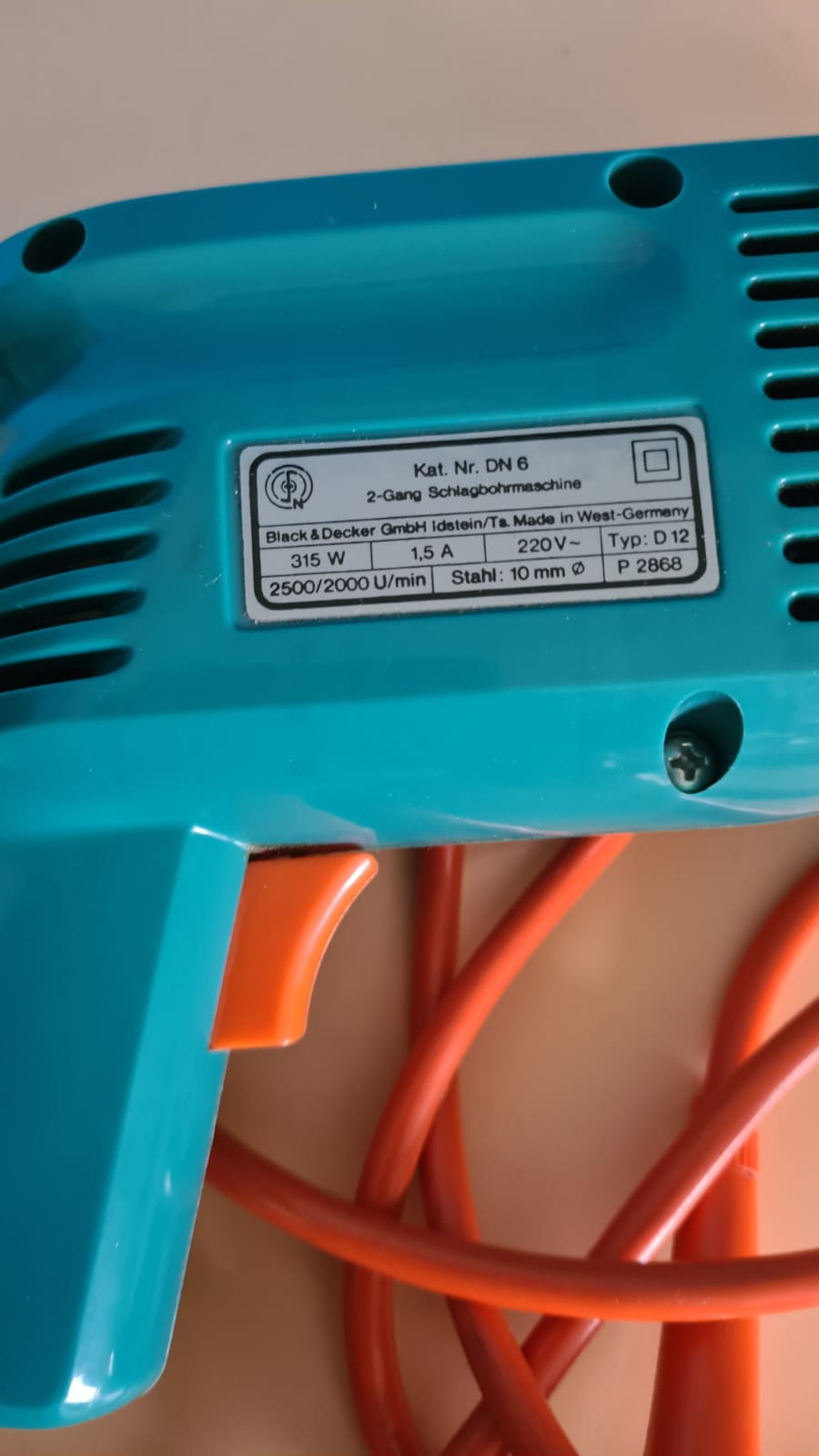 Bohrmaschine Black und Decker DN6 2-Gang Schlagbohrmaschine 350 watt