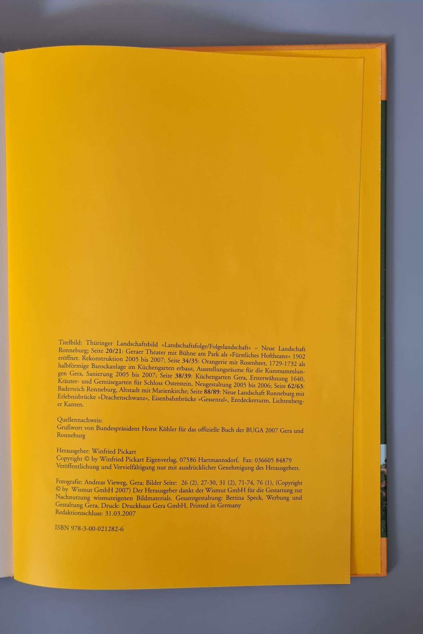 Buch: Bundesgartenschau 2007 Gera und Ronneburg - Eine Region verändert sich