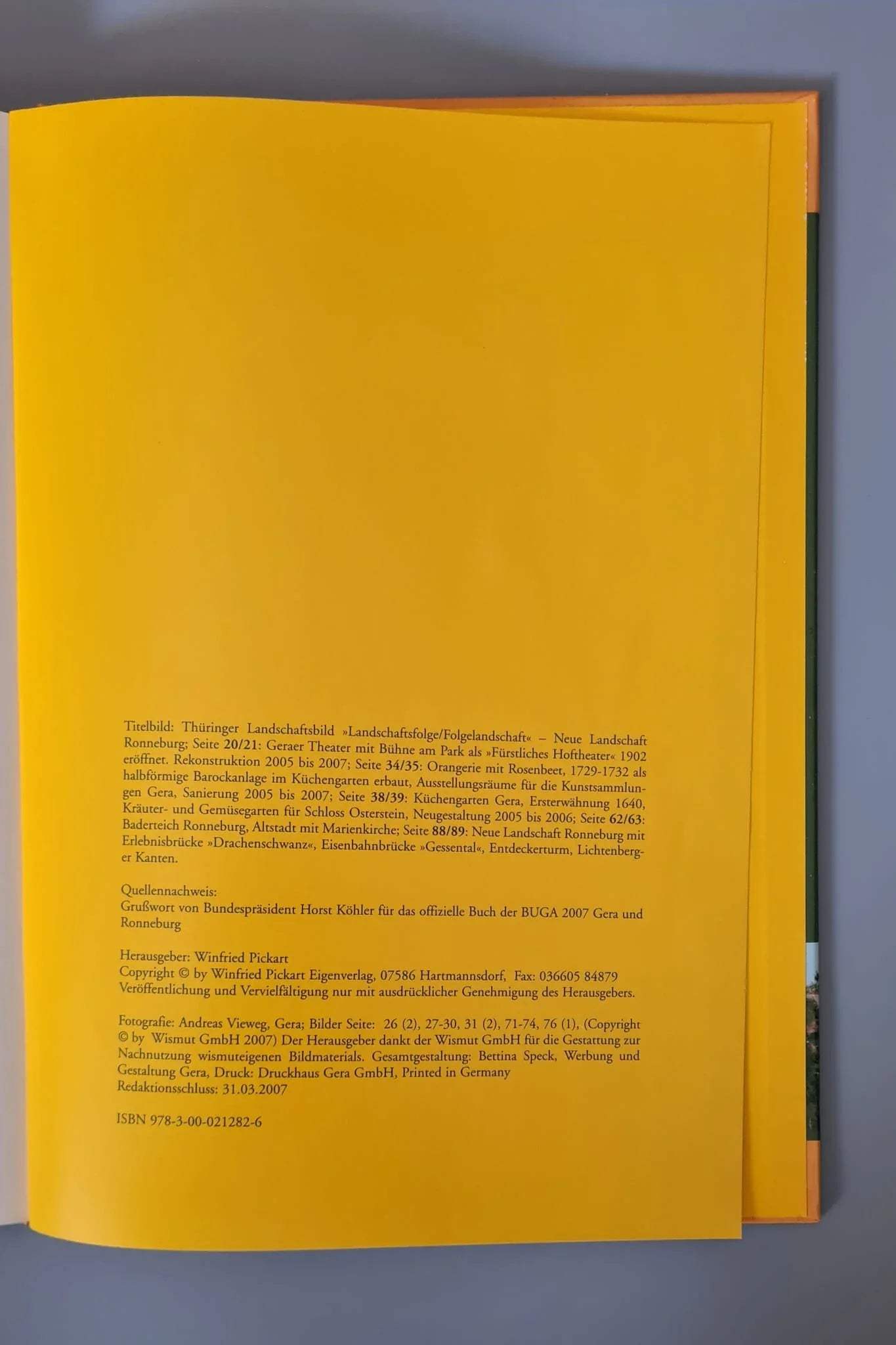 Buch: Bundesgartenschau 2007 Gera und Ronneburg - Eine Region verändert sich