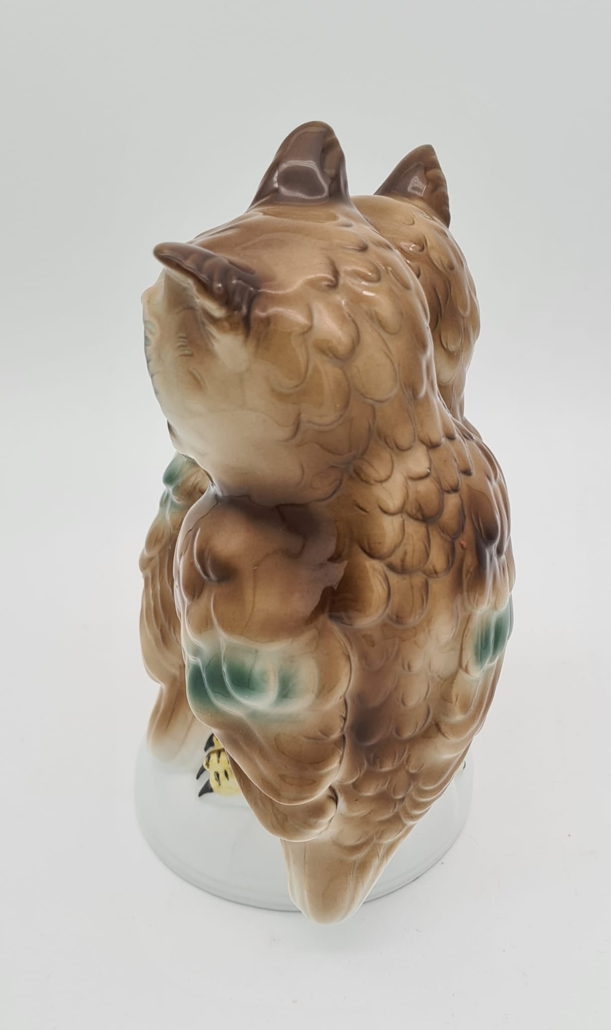 Porzellanfigur Eulen Gräfenthal / Sitzendorf, Eulenfigur aus Porzellan