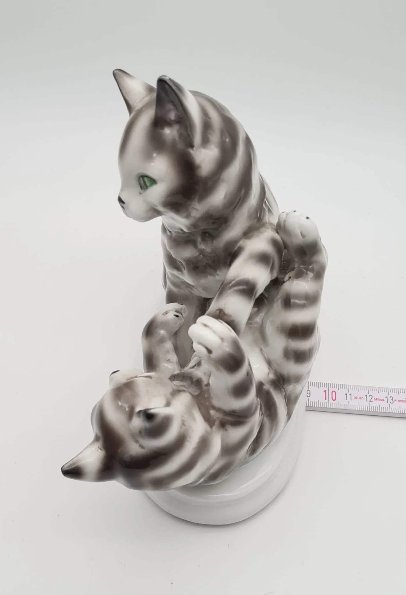 Porzellanfigur Katzen Gräfenthal C. Scheidig, Katzenfigur aus Porzellan