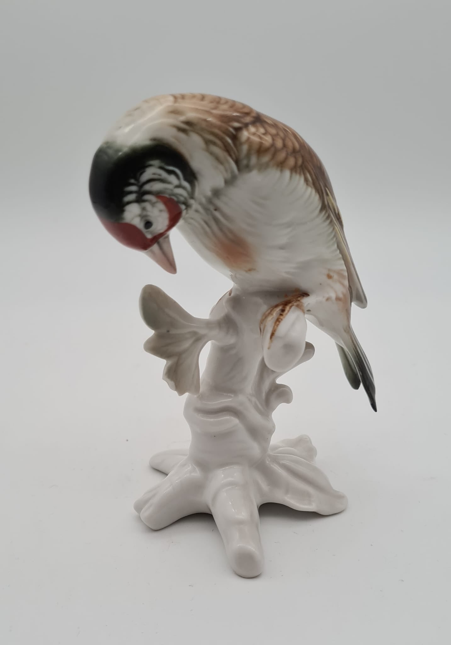 Porzellan Figur Karl Ens - Meise auf einem Ast