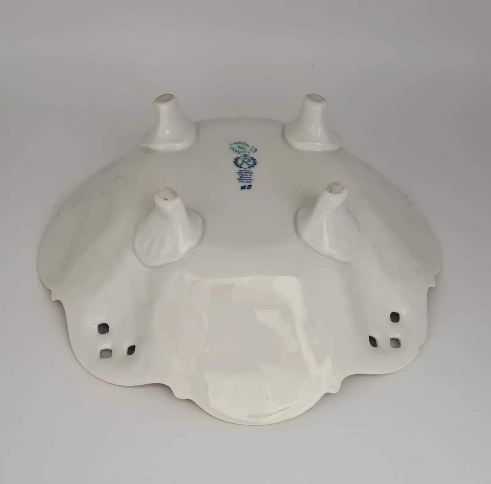 Prunkschale Reichenbacher Porzellan Fine China GDR Kobaltblau vergoldet, Schale, Obstschale