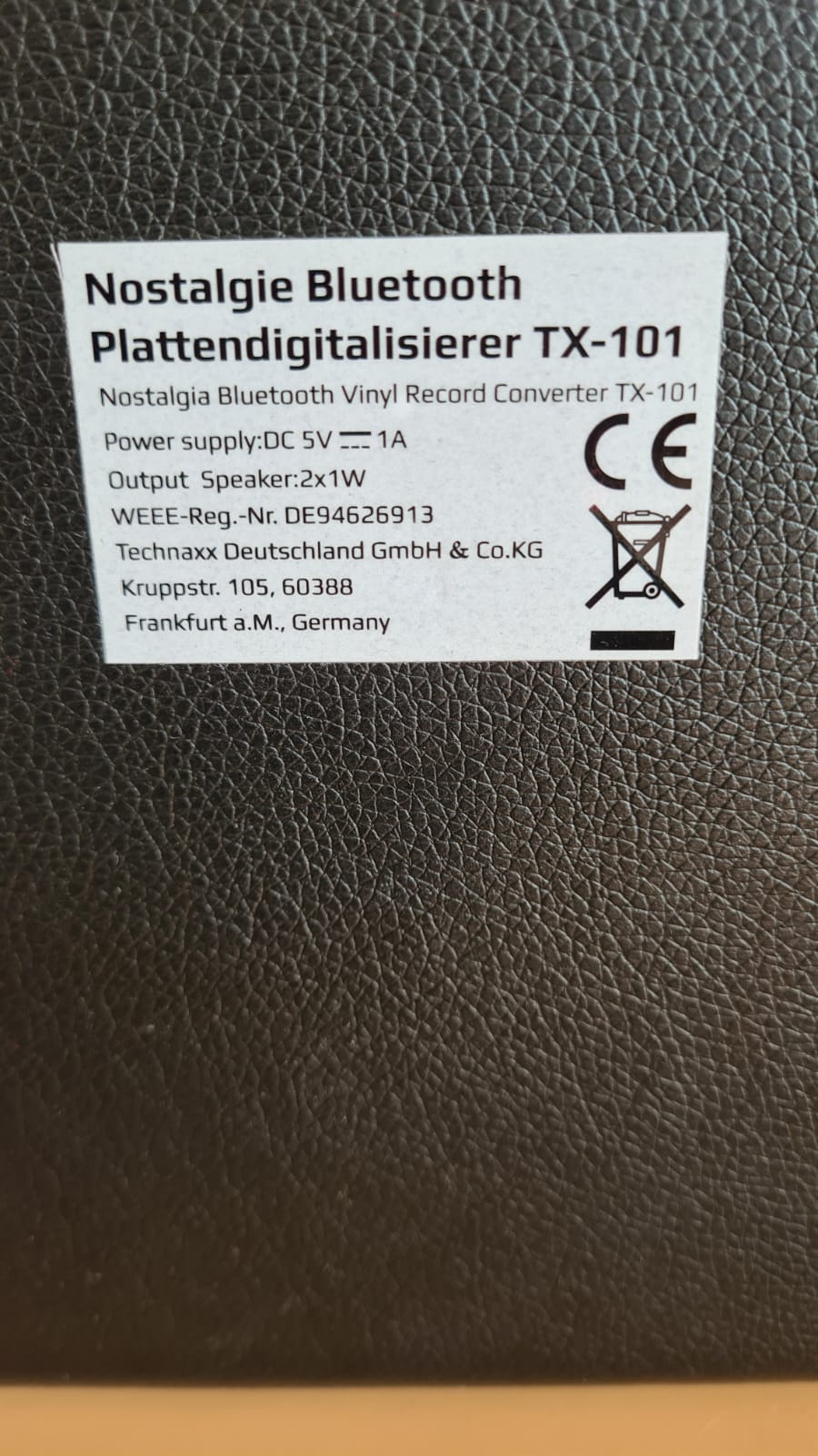 digitaler Plattenspieler Technaxx Koffer, Plattenspielkoffer
