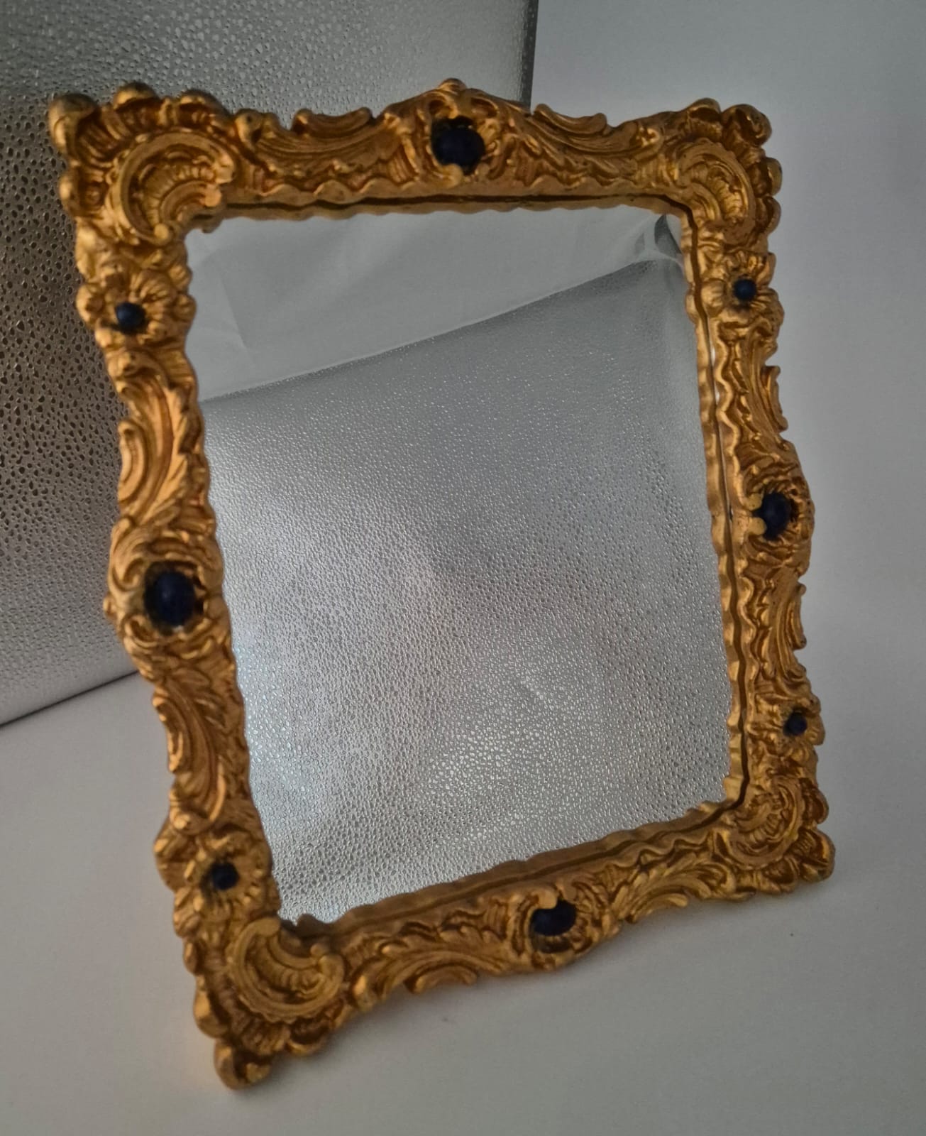 Kleiner Spiegel, Schminkspiegel mit Holzrahmen, Badspiegel