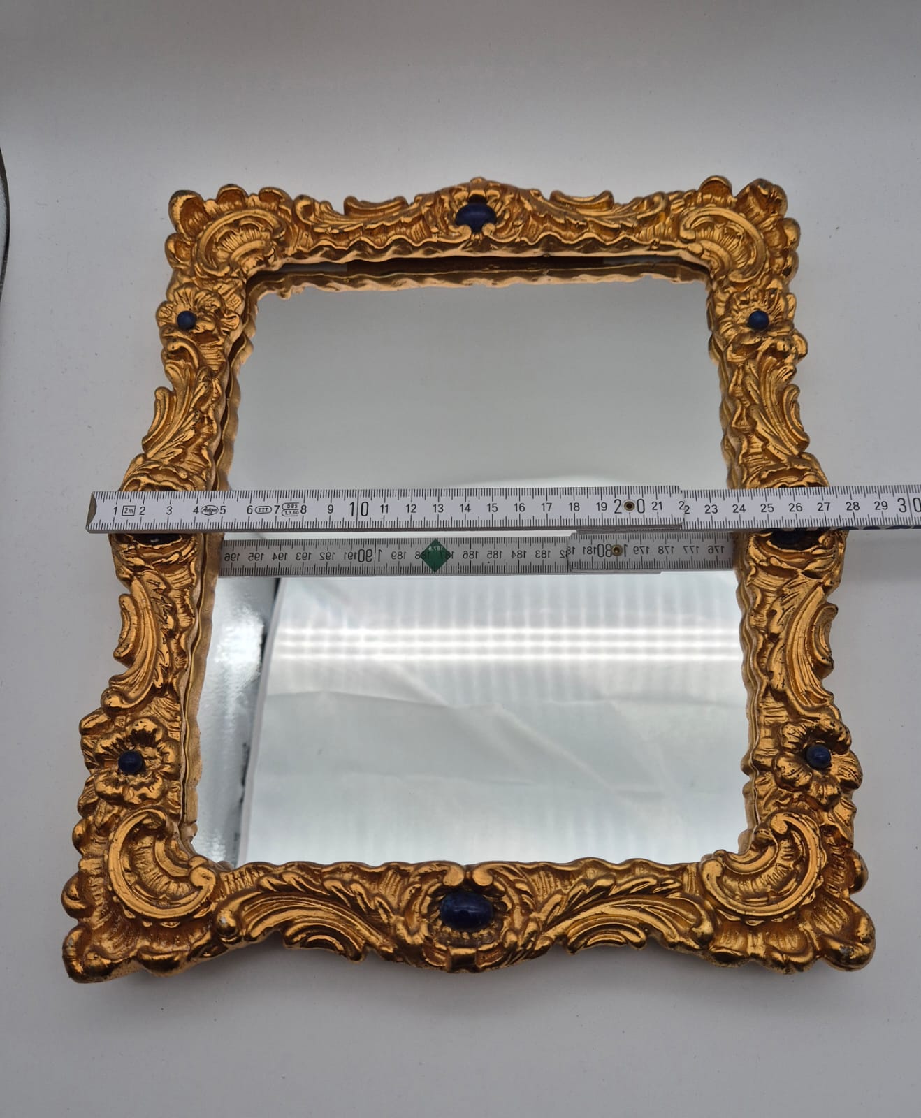 Kleiner Spiegel, Schminkspiegel mit Holzrahmen, Badspiegel