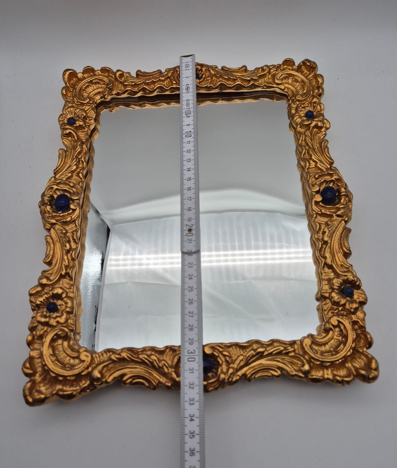 Kleiner Spiegel, Schminkspiegel mit Holzrahmen, Badspiegel