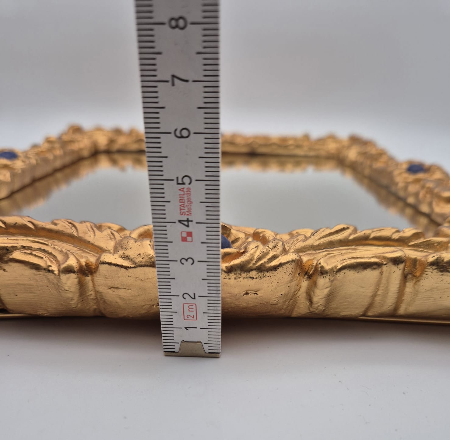 Kleiner Spiegel, Schminkspiegel mit Holzrahmen, Badspiegel