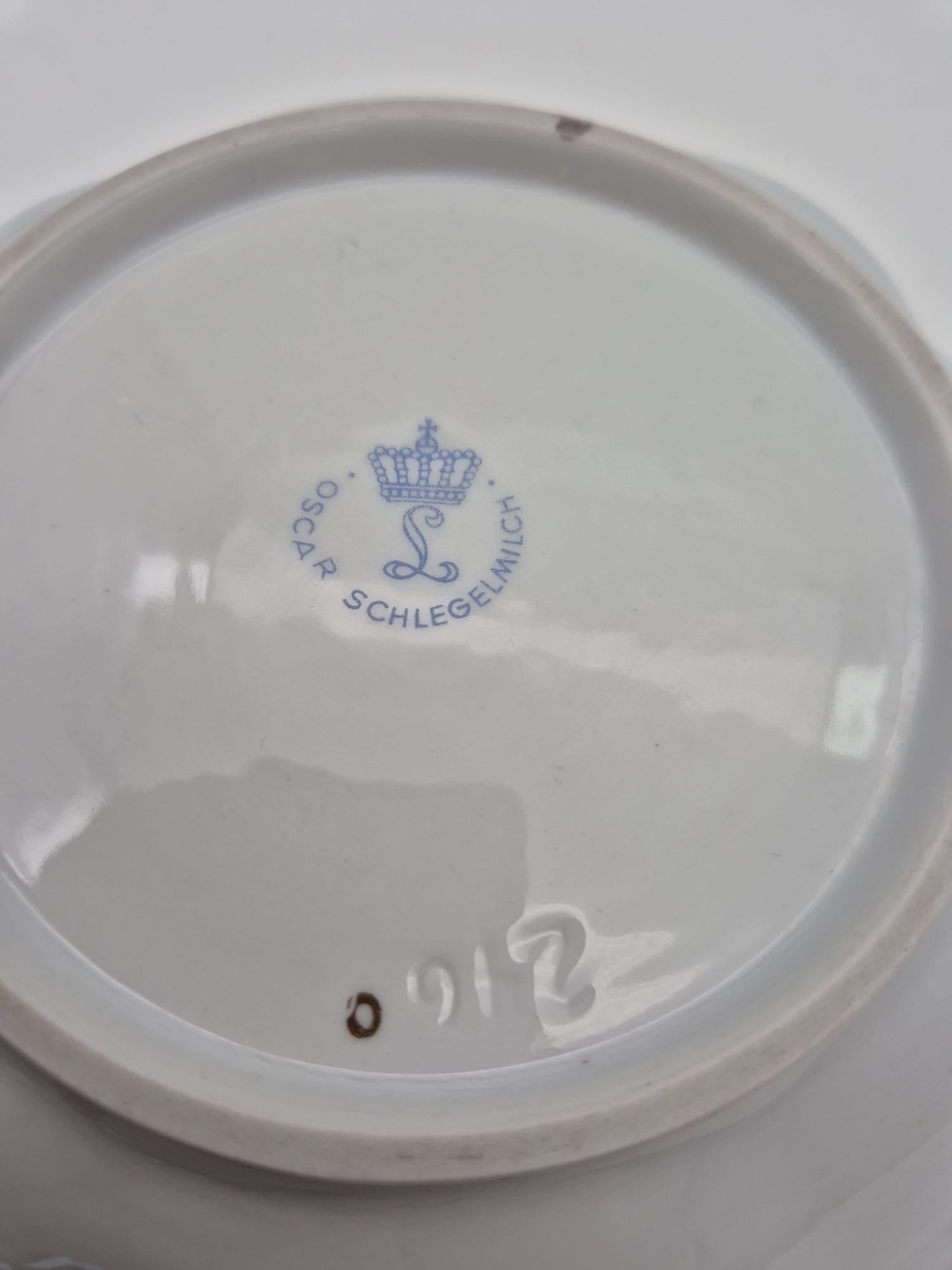 Porzellanschale Oscar Schlegelmilch vergoldet