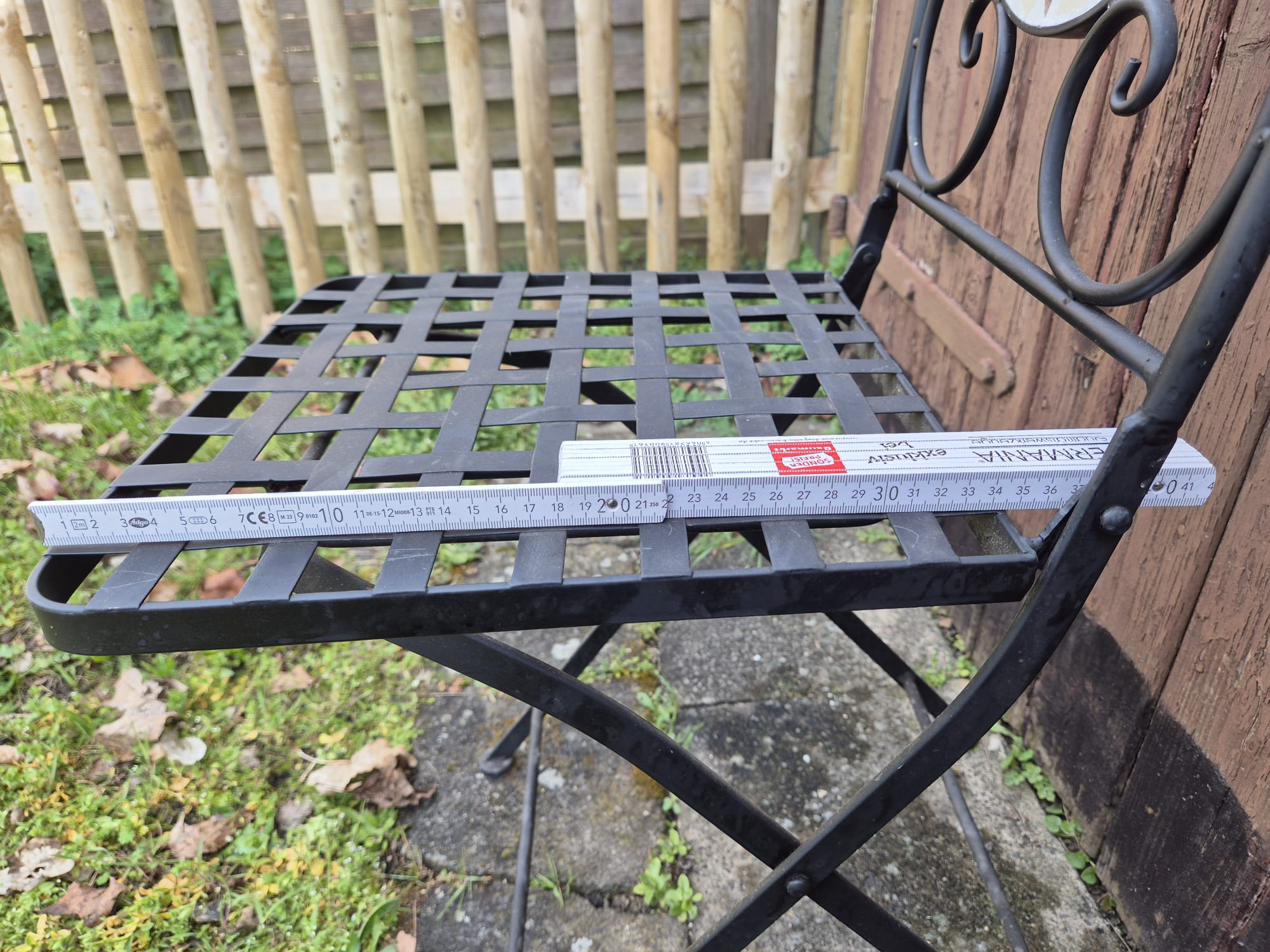 Klappstuhl Gardamo, Gartenstuhl mit Stahlgestell und Mosaik