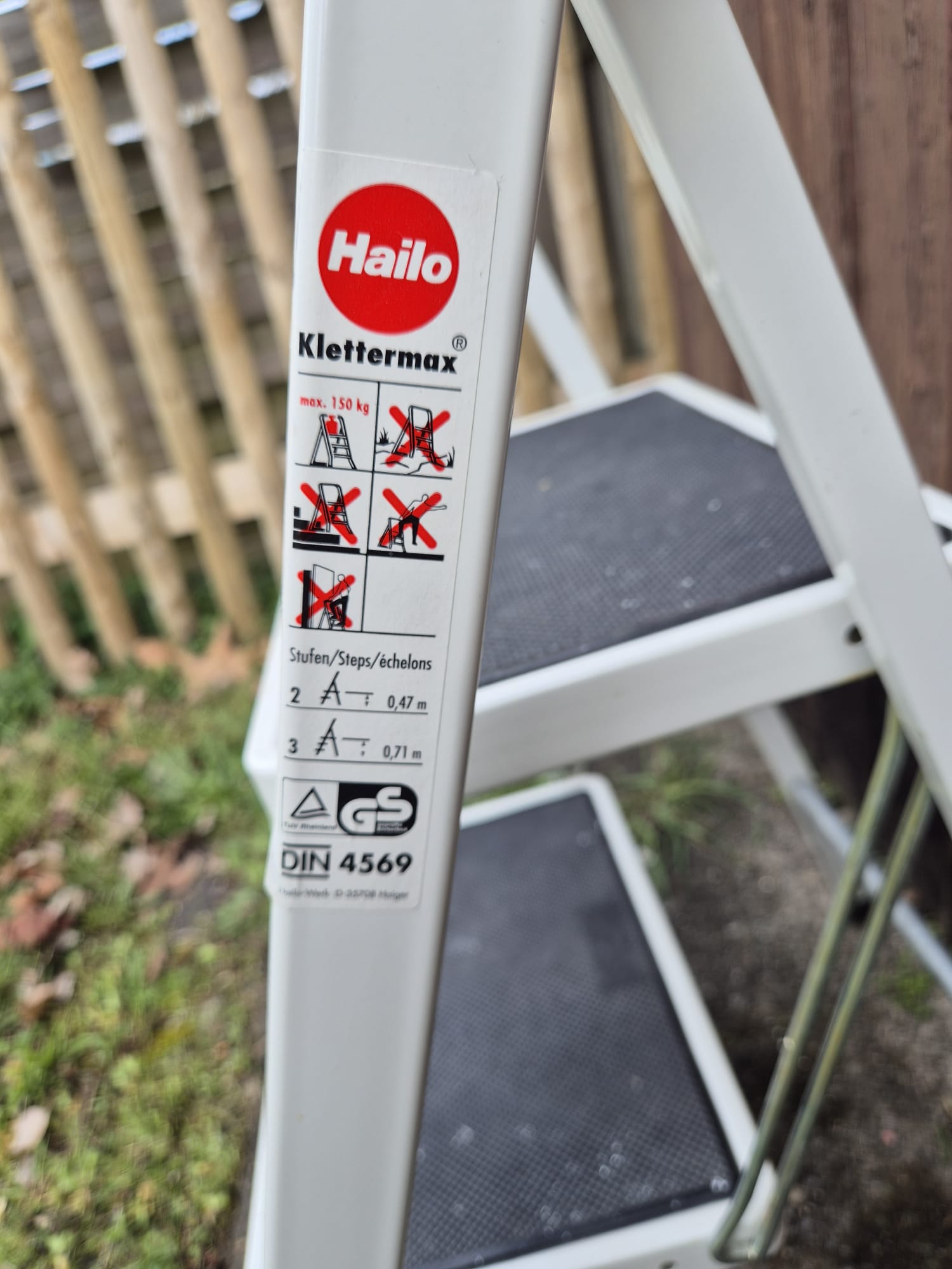 Hailo Klapptritt, Trittleiter, 2-stufen Leiter