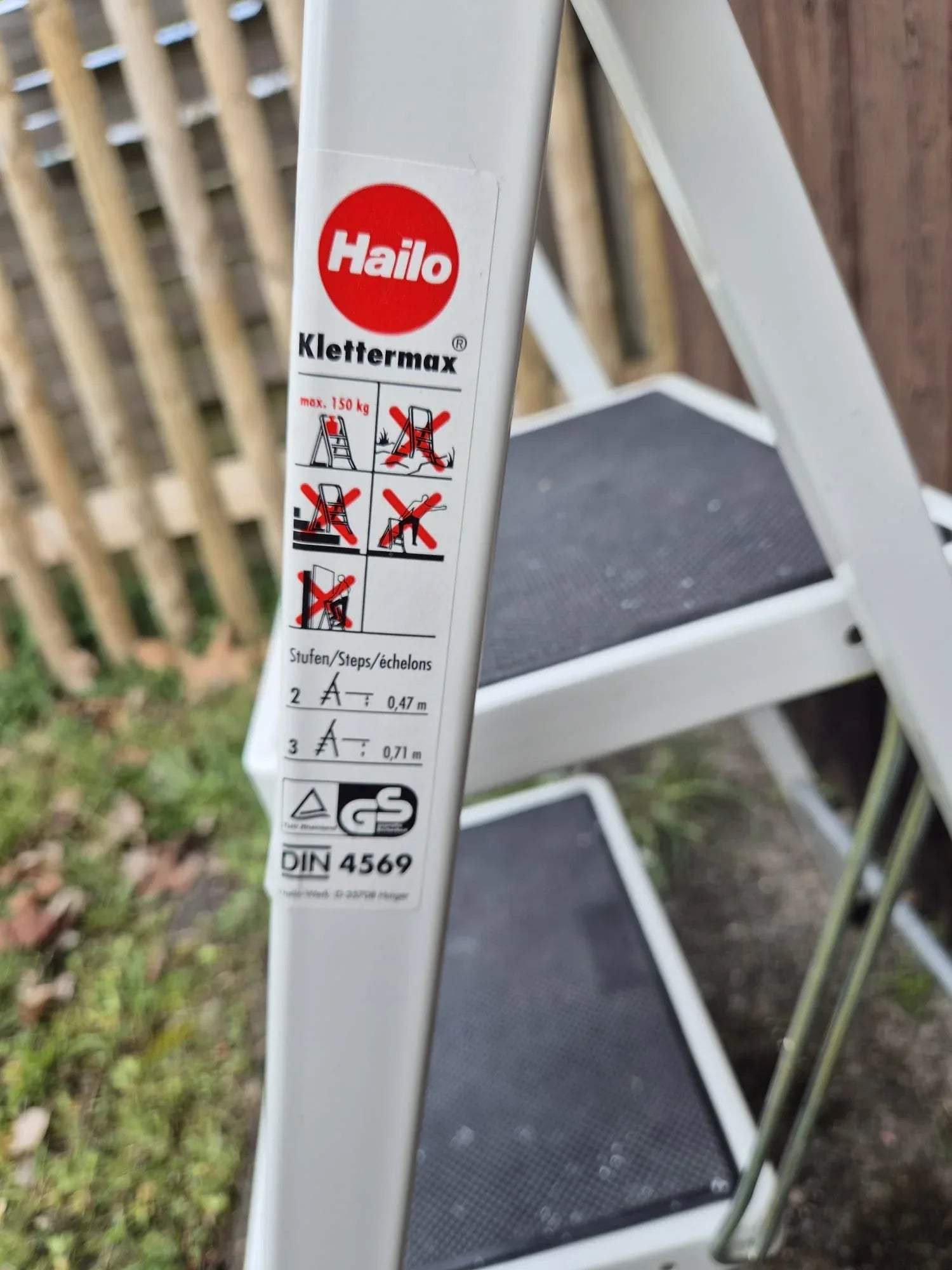 Hailo Klapptritt, Trittleiter, 2-stufen Leiter