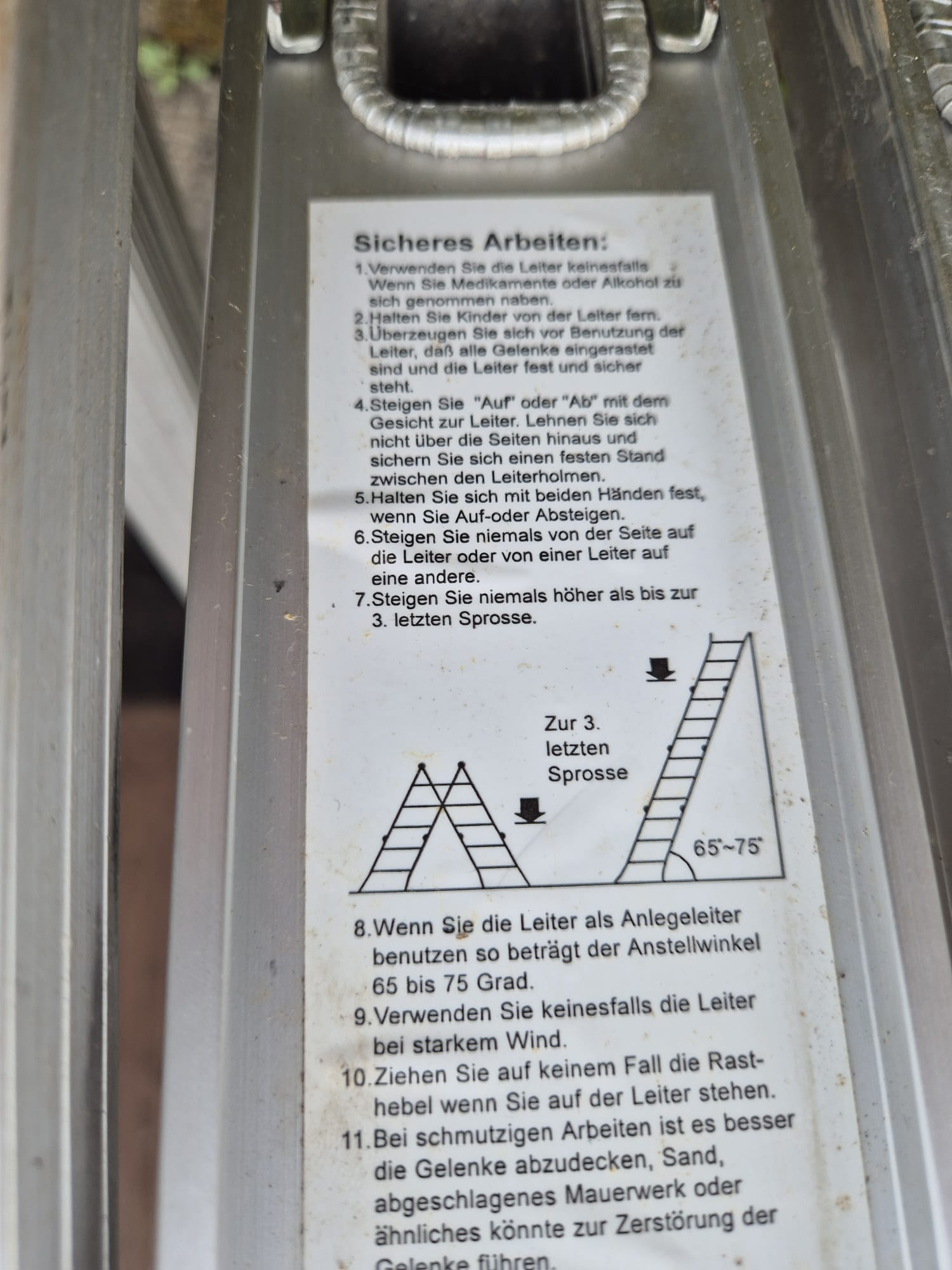 Sprossenanlegeleiter, Sprossenstehleiter, Metallleiter, Leiter