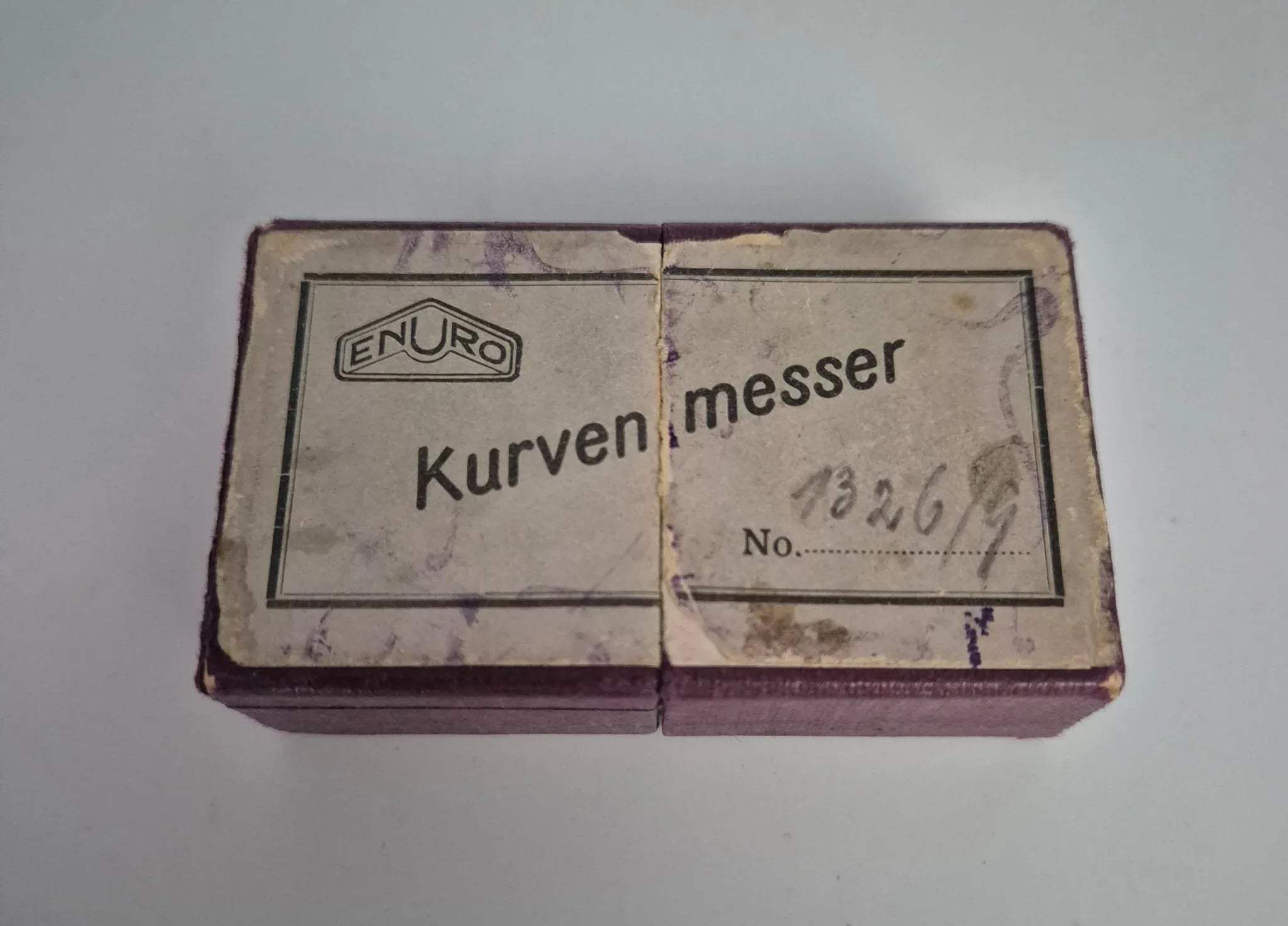 Alter Kurvenmesser ENURO Wehrmacht mit OVP und originaler Bedienungsanleitung