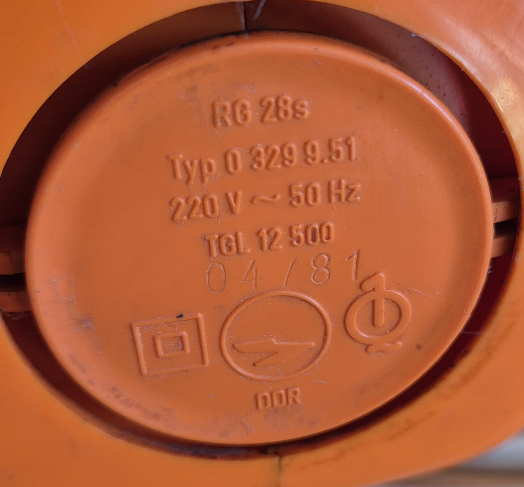 DDR Rühermixgerät RG28s, Mixer, Handrührgerät in orange