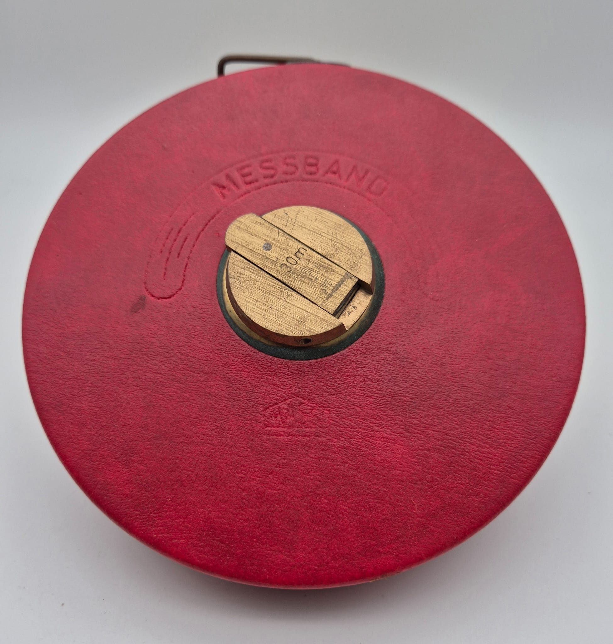 DDR Textilmaßband in roter Lederkapsel Massi Tools, Maßband 30 Meter OVP