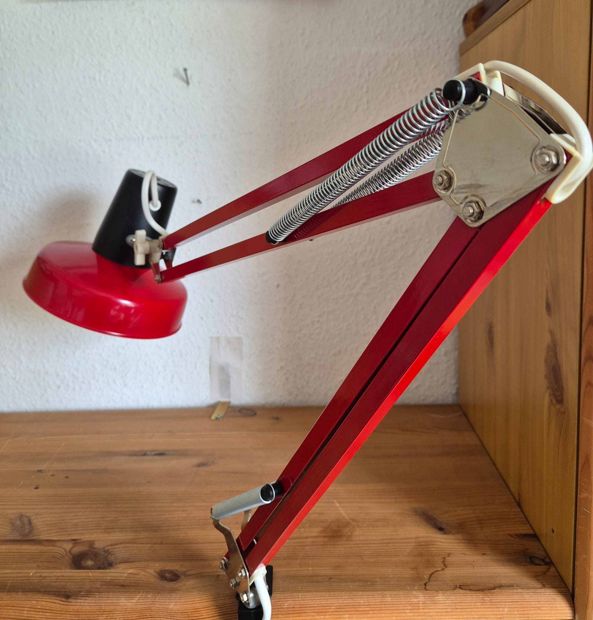 Gelenklampe, Architektenlampe Mathias rot